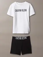 Calvin Klein Pyjama set B70B7005150WS - KNIT PJ SET (SS+SHORT)  - wit/zwart