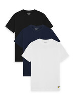 Lyle & Scott T-shirts wit 3-pack LGB2200VB - zwart/donkerblauw/wit X996