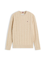Tommy Hilfiger Trui KB0KB09753AFO - COTTON CABLE SWEATER - beige