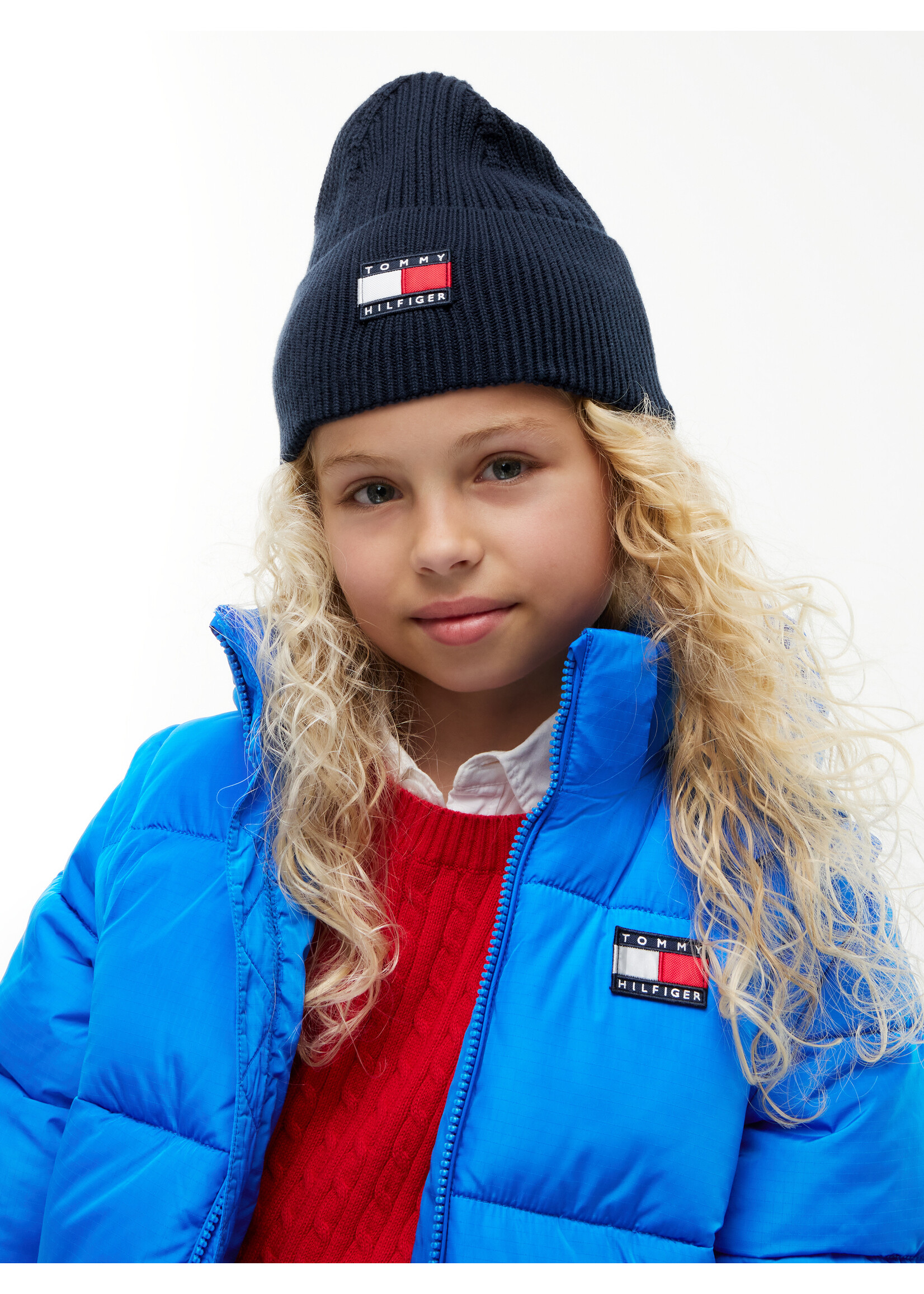 Tommy Hilfiger Beanie KA0KA00119C1G - HERITAGE FLAG BEANIE - donkerblauw