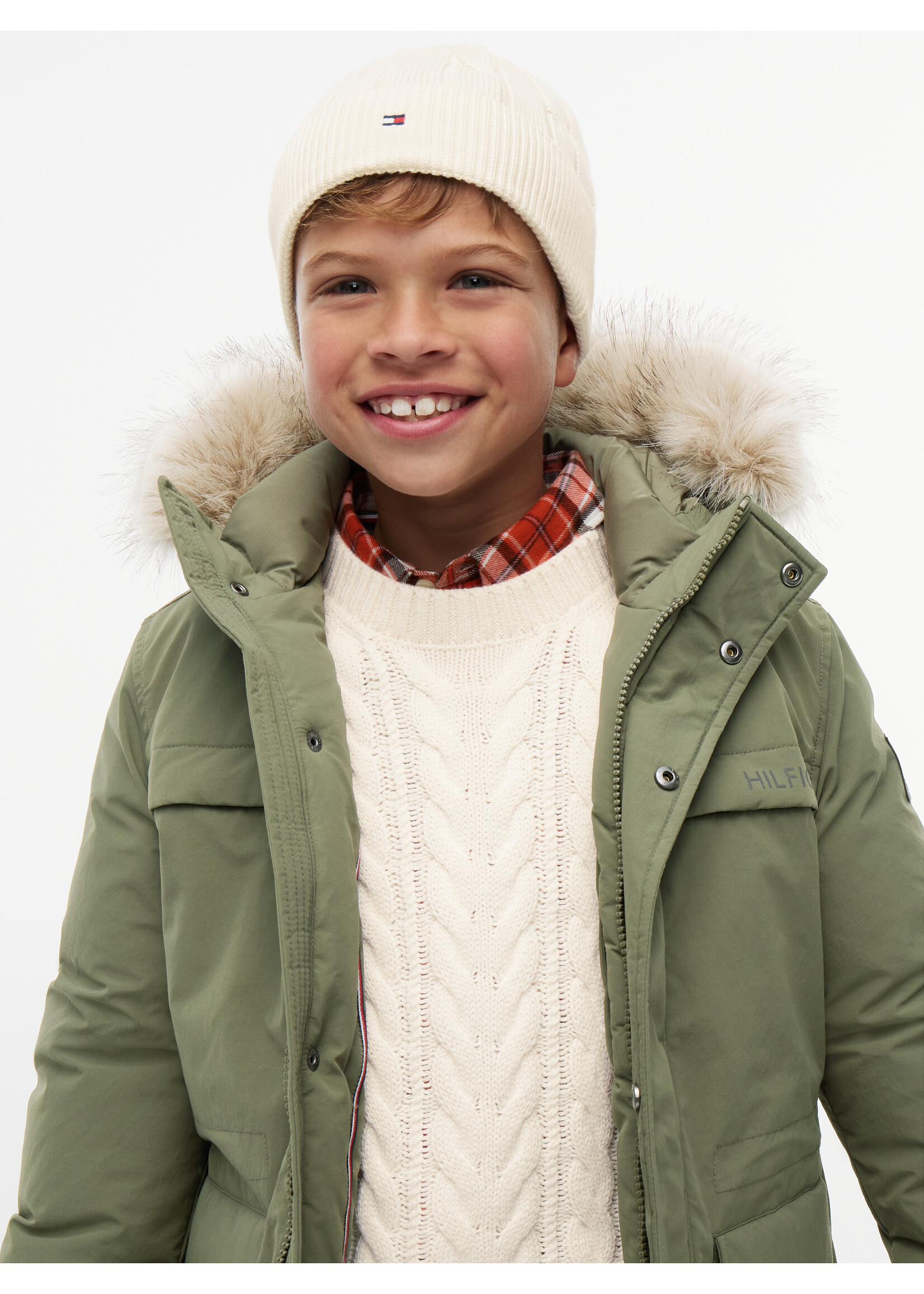 Tommy Hilfiger Beanie  KA0KA00101Z00 - ESSENTIAL CABLE BEANIE - beige