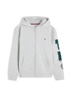 Tommy Hilfiger Vest KB0KB10632P09 - BRAND LOVE FZ HOODIE - lichtgrijs
