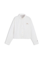 Tommy Hilfiger SweaterKG0KG09562YBR - CROPPED SHIRT LS - wit
