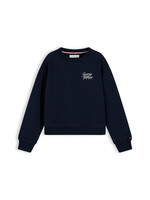 Tommy Hilfiger Sweater KG0KG09572C1G - TOMMY SCRIPT PRINTED SWEATSHIRT - donkerblauw