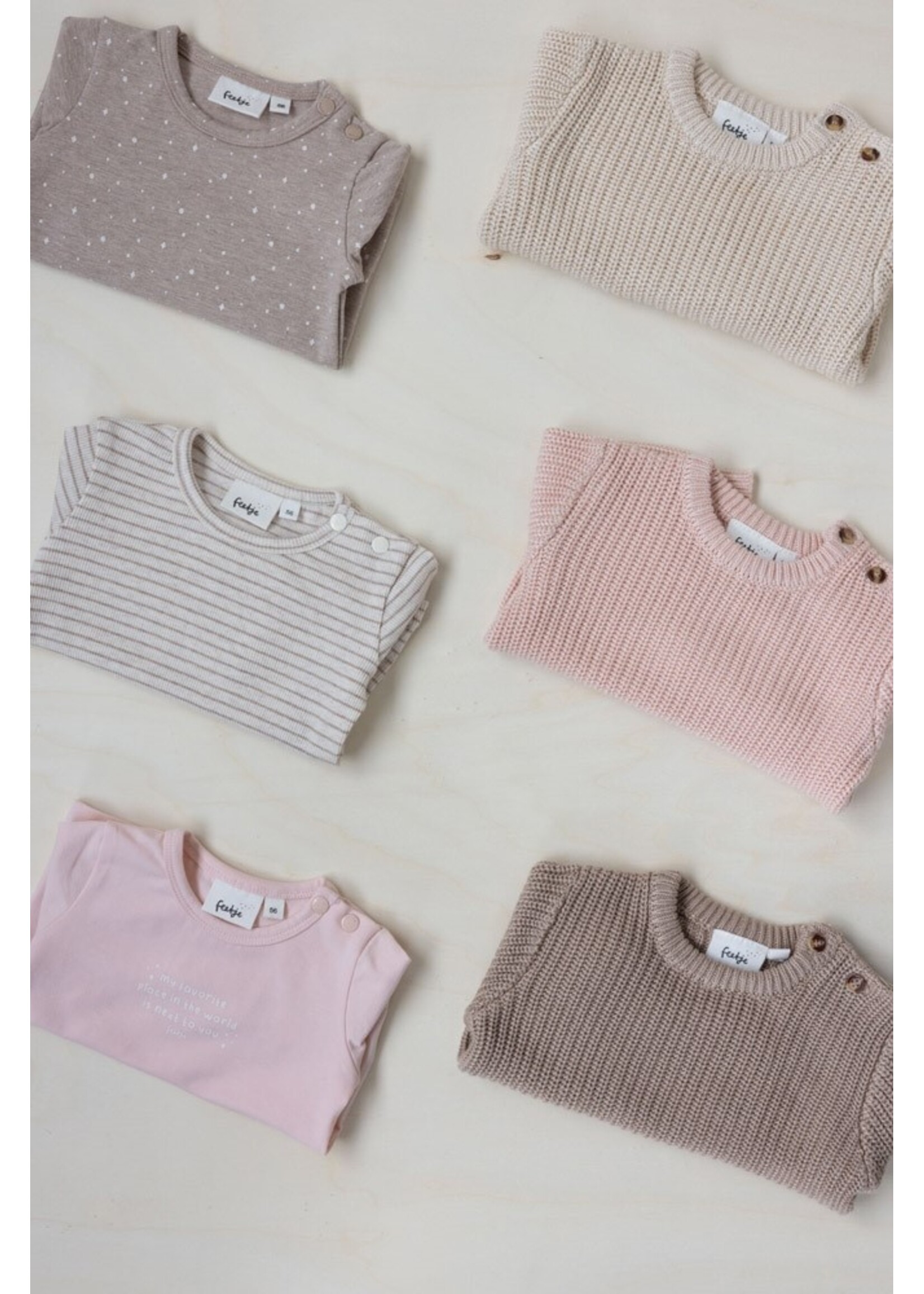 Feetje Shirt 51602275 - taupe melange