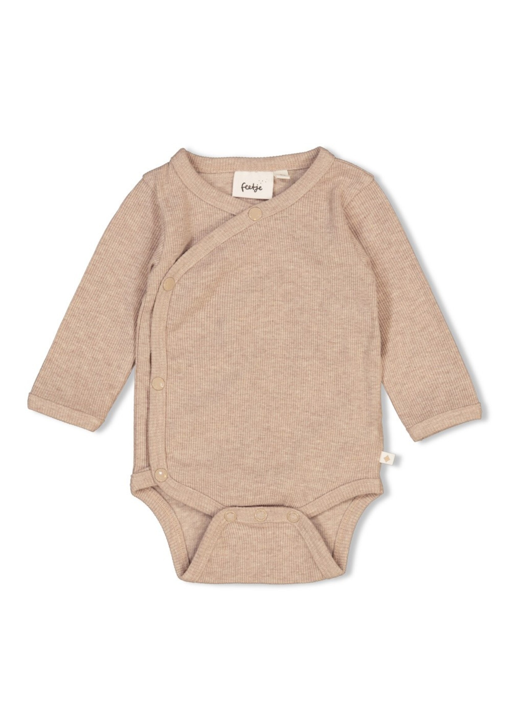 Feetje Wikkelromper rib 50200199 - taupe melange