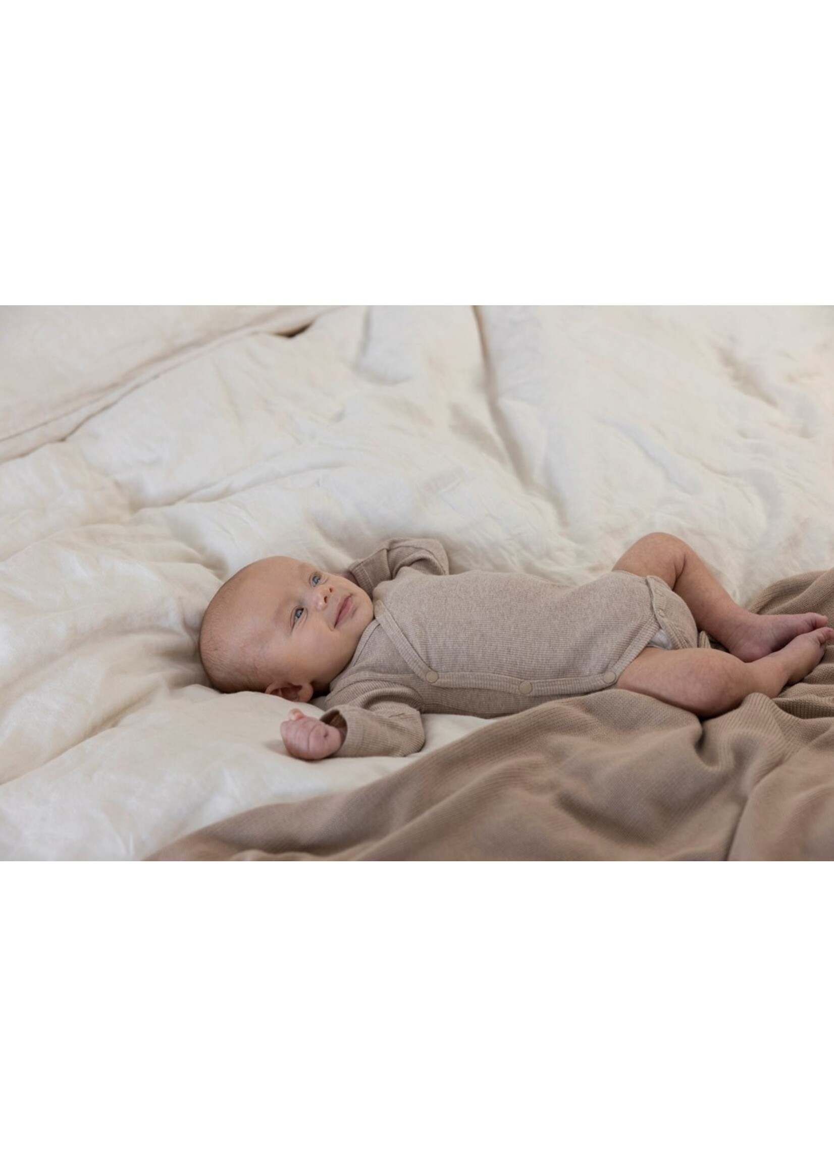 Feetje Wikkelromper rib 50200199 - taupe melange