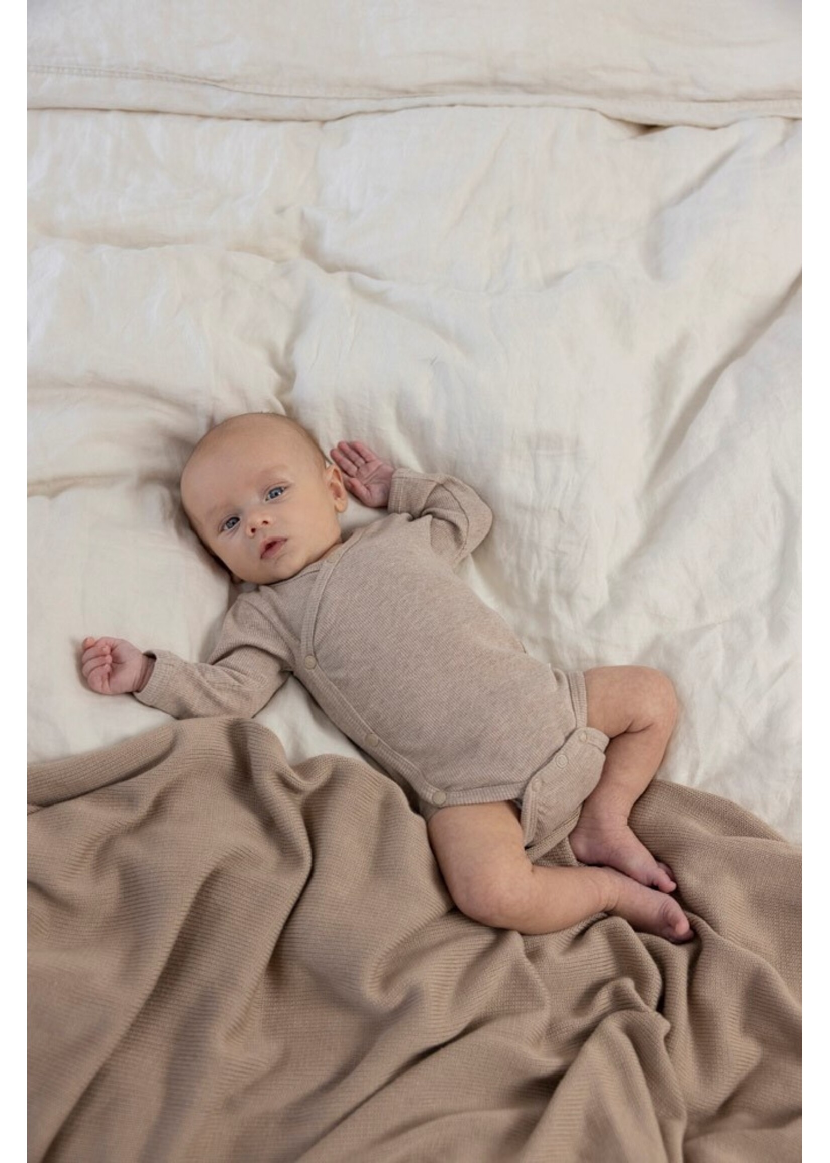Feetje Wikkelromper rib 50200199 - taupe melange