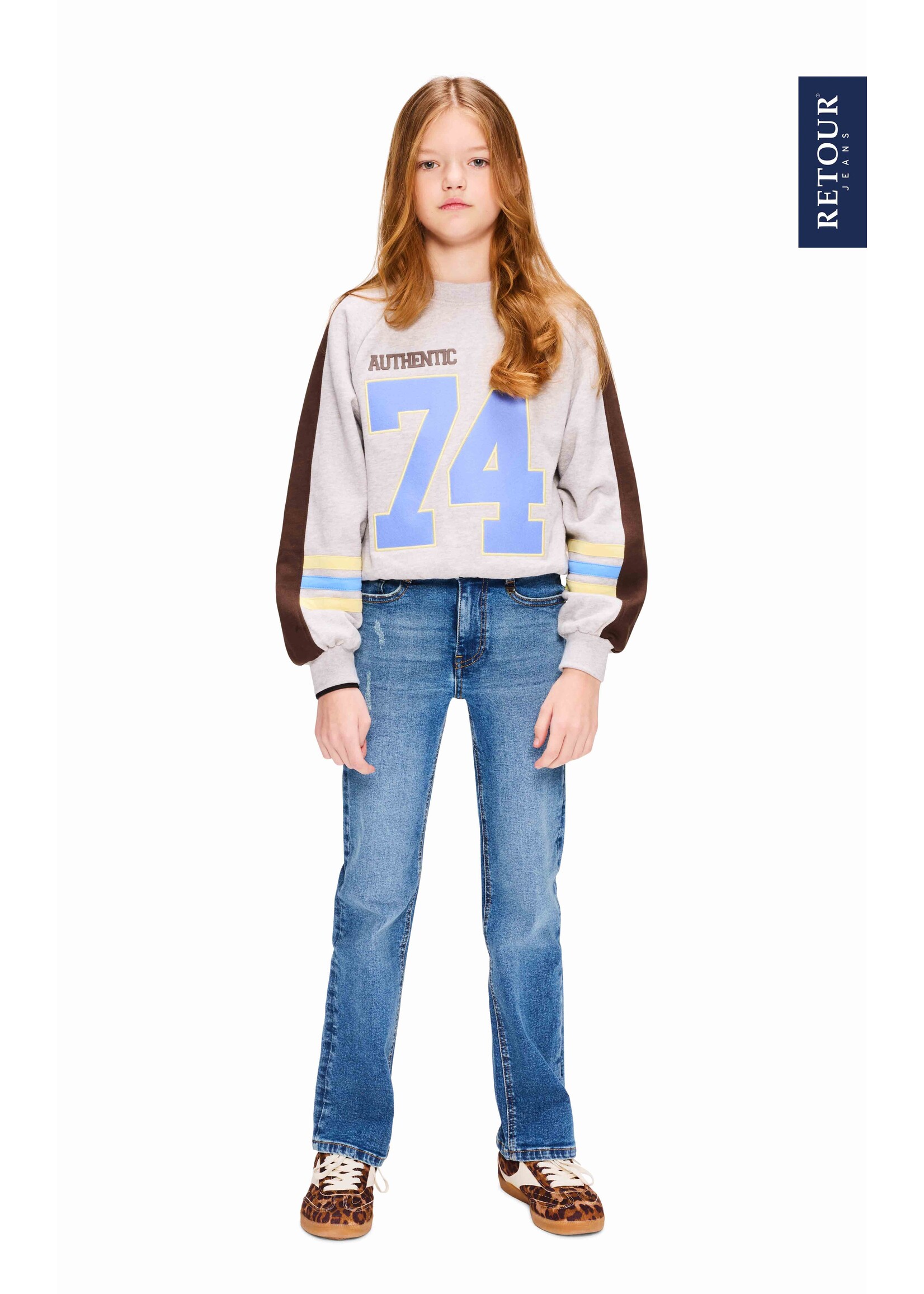 Retour Jeans Sweater Mendy (RJG-063-703) - grijsmelange