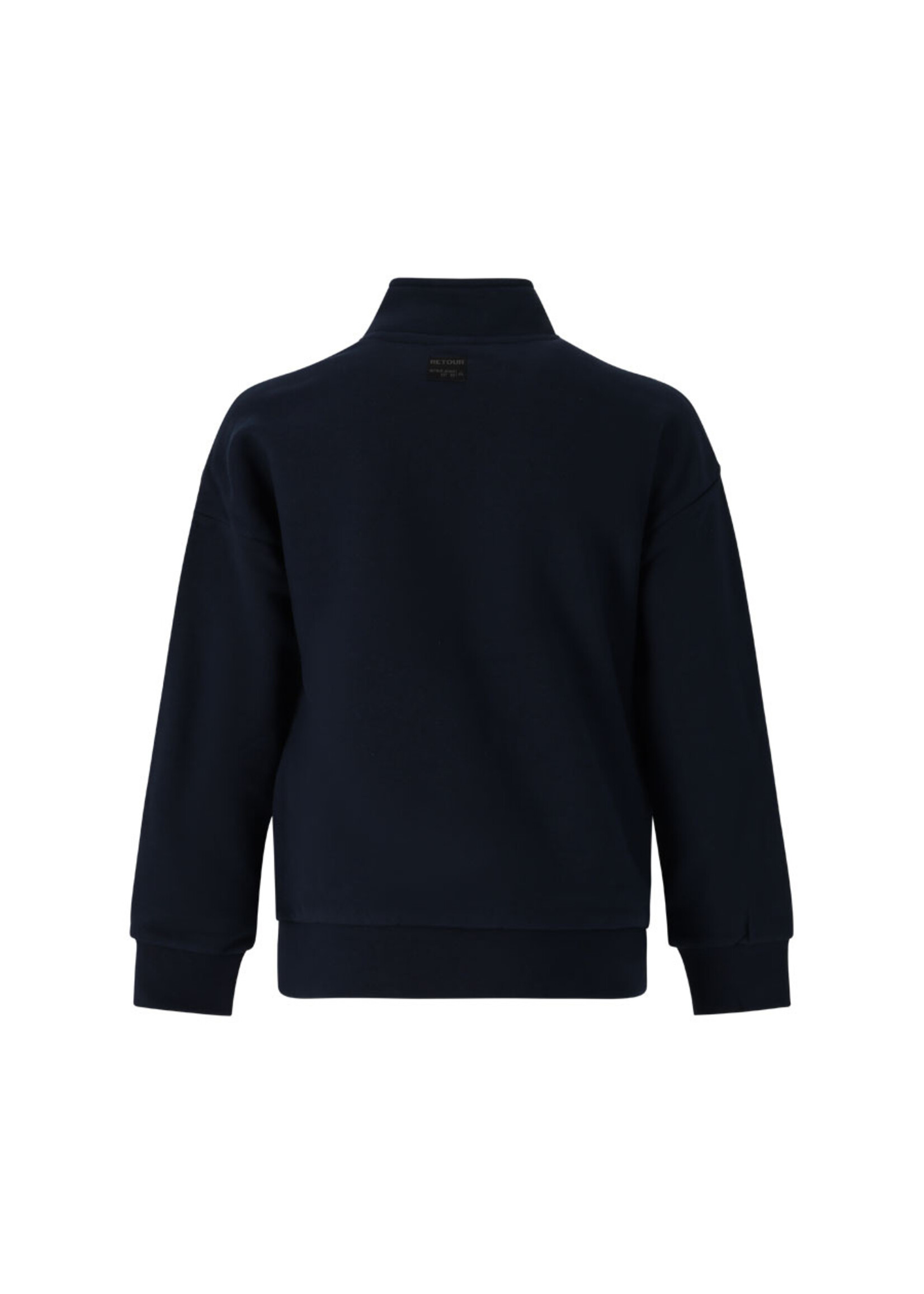 Retour Jeans Sweater quarter zip Noud (RJB-063-714) - donkergrijs
