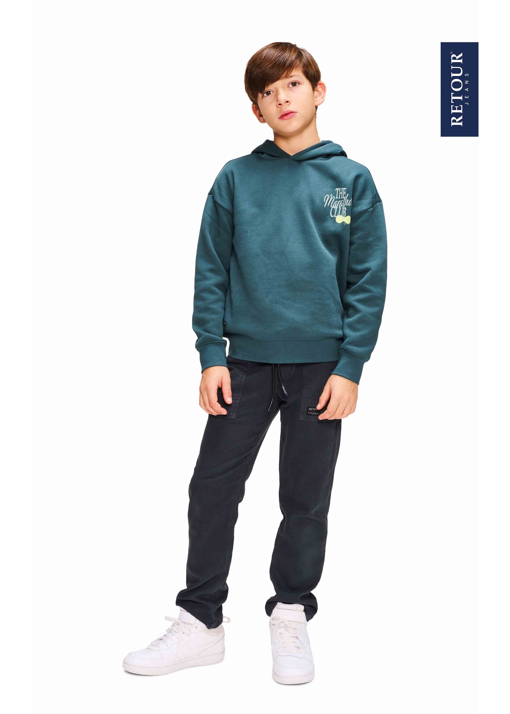 Retour Jeans Hoodie Harvey (RJB-063-704) - donkergrijs
