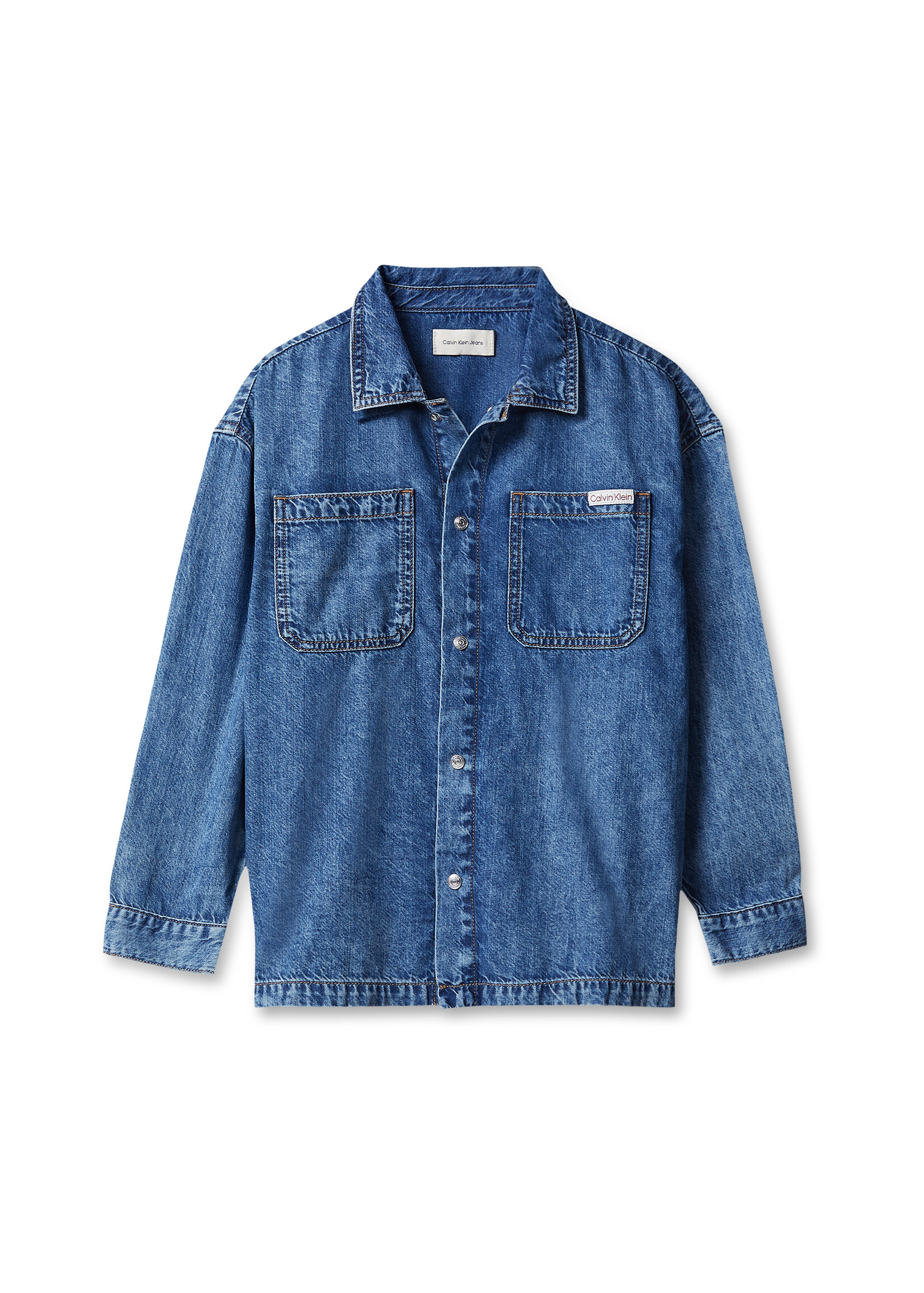 Calvin Klein Spijkerblouse LVCKFJB23B1BJ - CK LT WT DENIM SHIRT - blauw denim