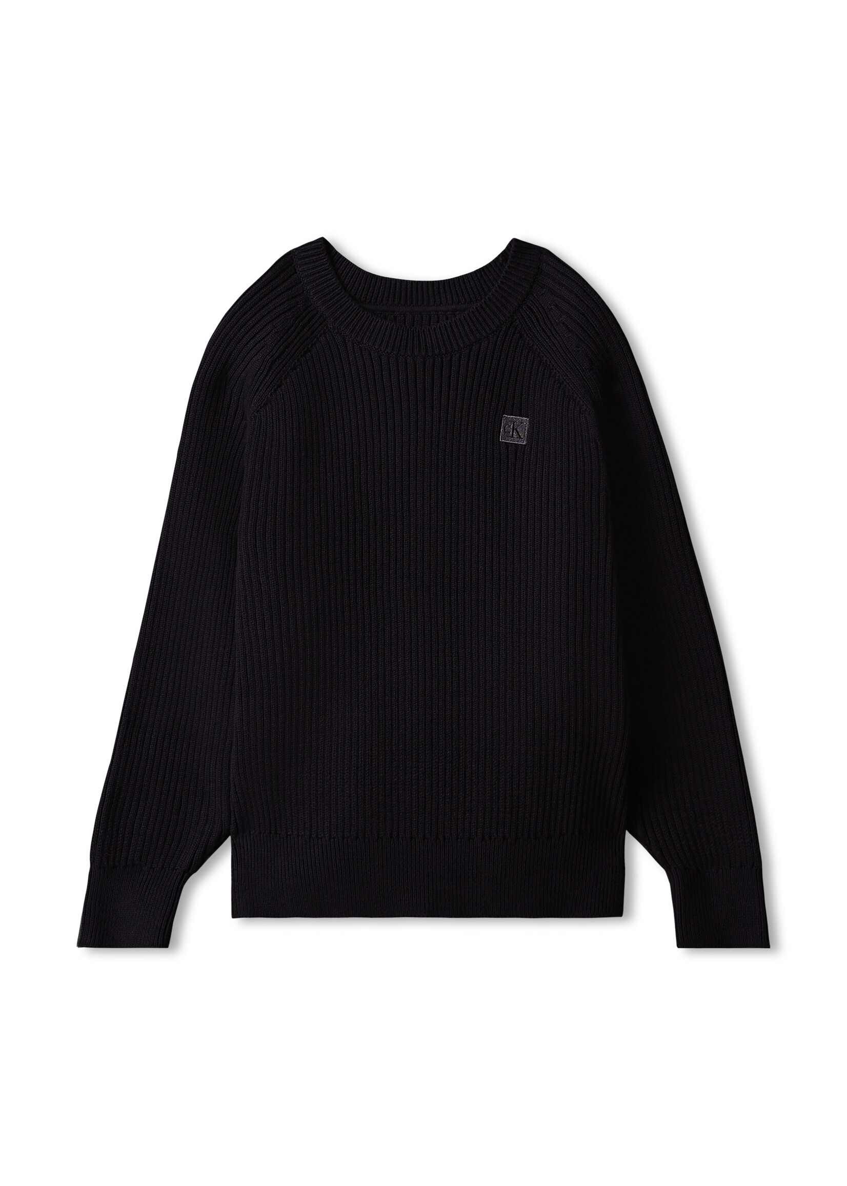 Calvin Klein Sweater LVCKFJF01BBEH - CK RIB RAGLAN - zwart