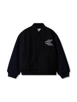 Calvin Klein Bomberjas LVCKFJM05BBEH - WOOL-LIKE VARSITY  - zwart