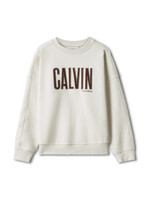 Calvin Klein Sweater LVCKFJB31BCKS - CALVIN APPLIQUE CN SWEATSHIRT - beige