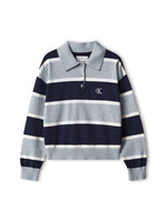 Calvin Klein Sweater LVCKFJF14GPZQ - STRIPE RUGBY SWEATER - grijs