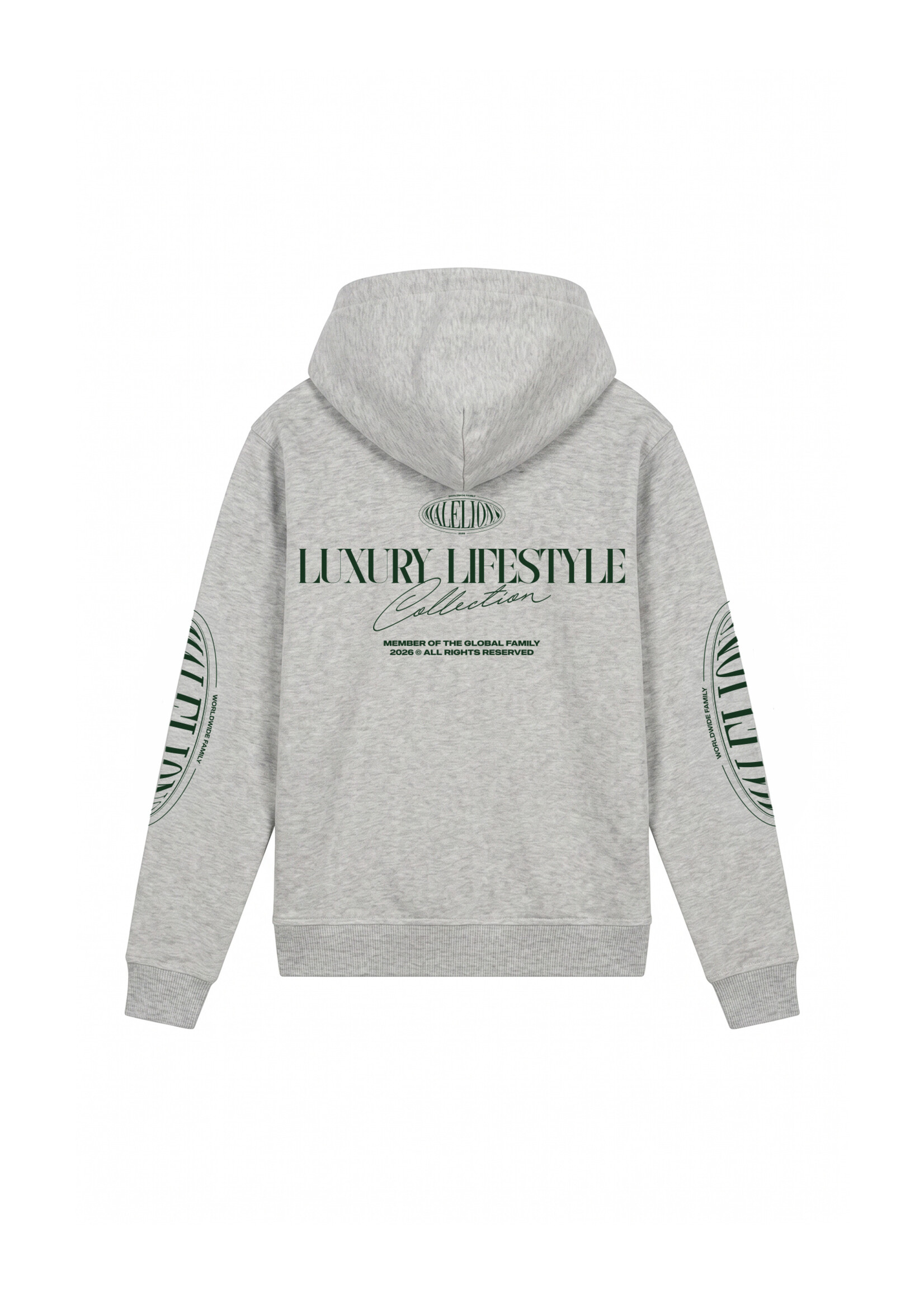 Malelions Vest Relaxed Lifestyle Zip Hoodie (MJA50026003) - grijs melange