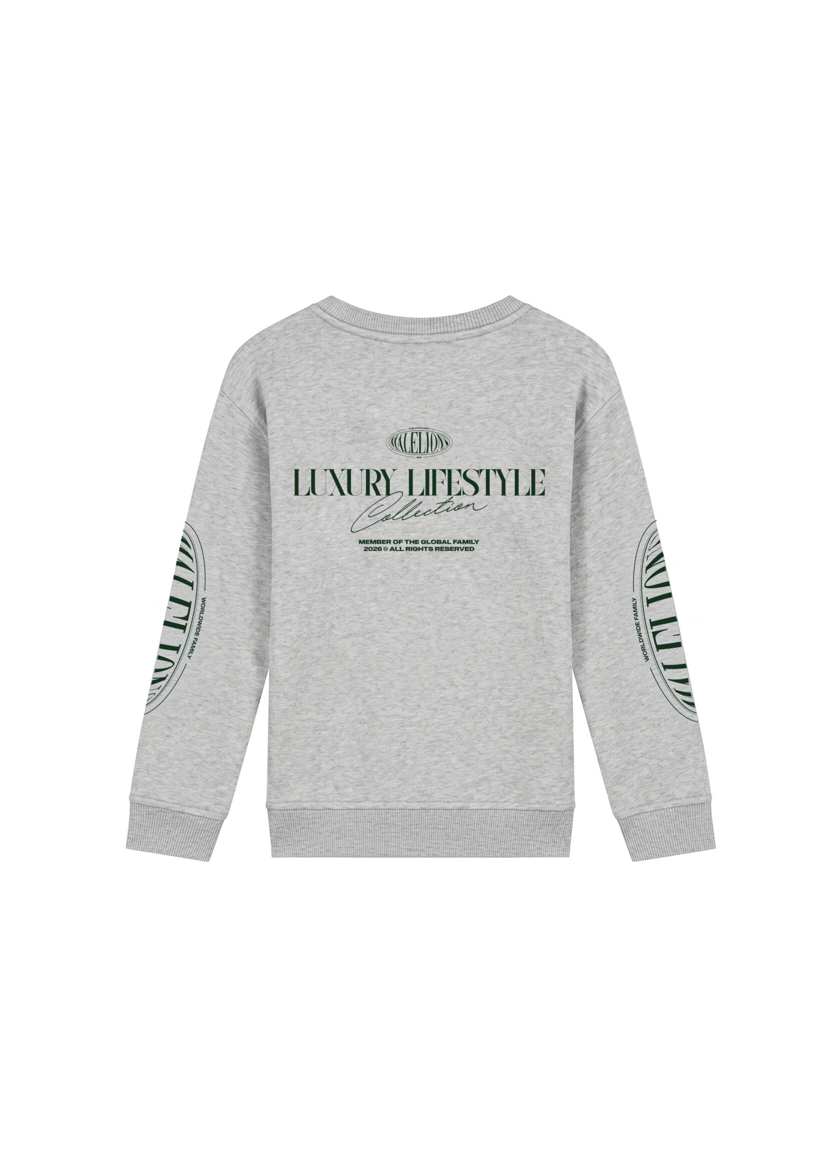 Malelions Sweater Relaxed Lifestyle Sweater (MJA50026005) - grijs melange