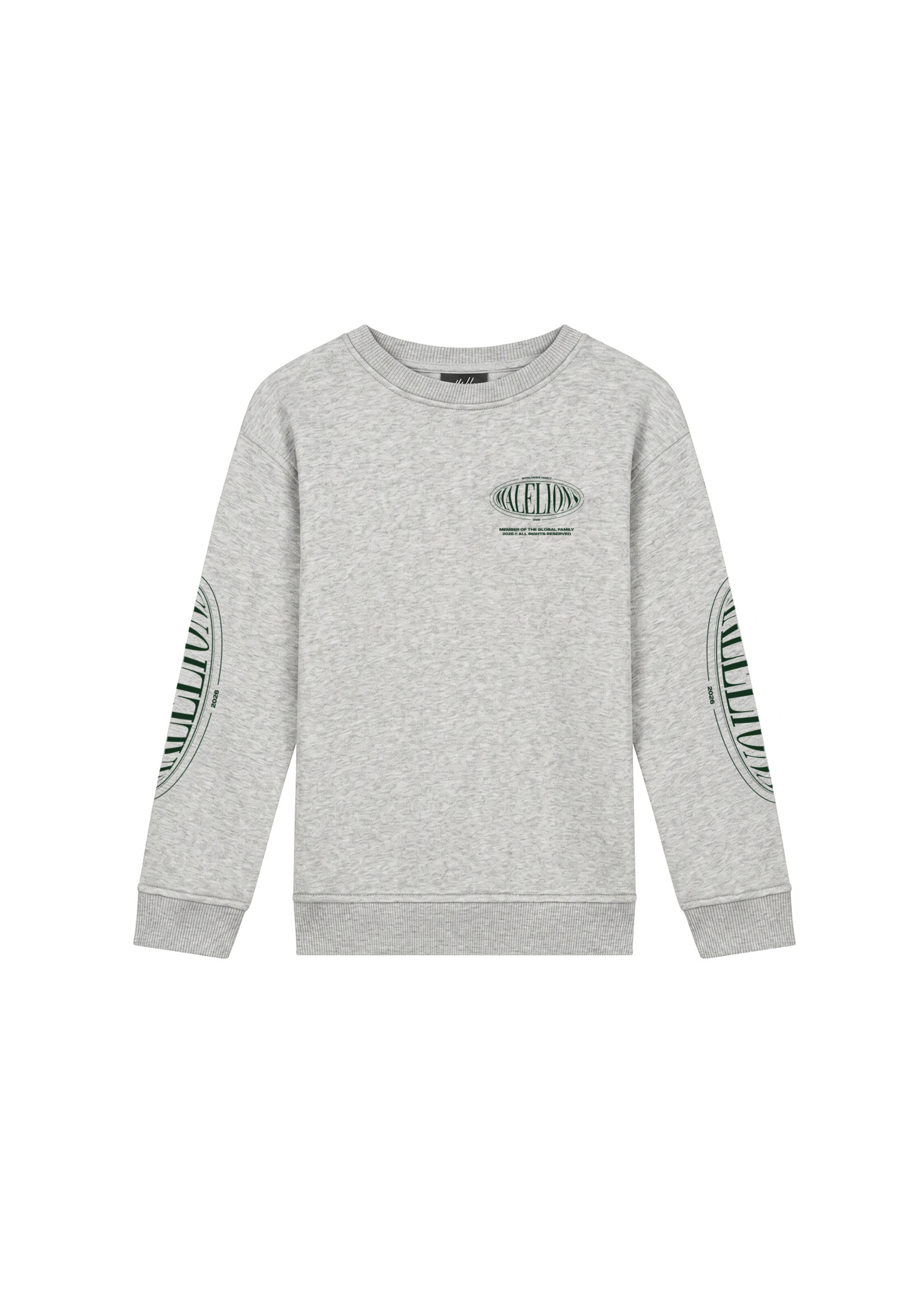 Malelions Sweater Relaxed Lifestyle Sweater (MJA50026005) - grijs melange