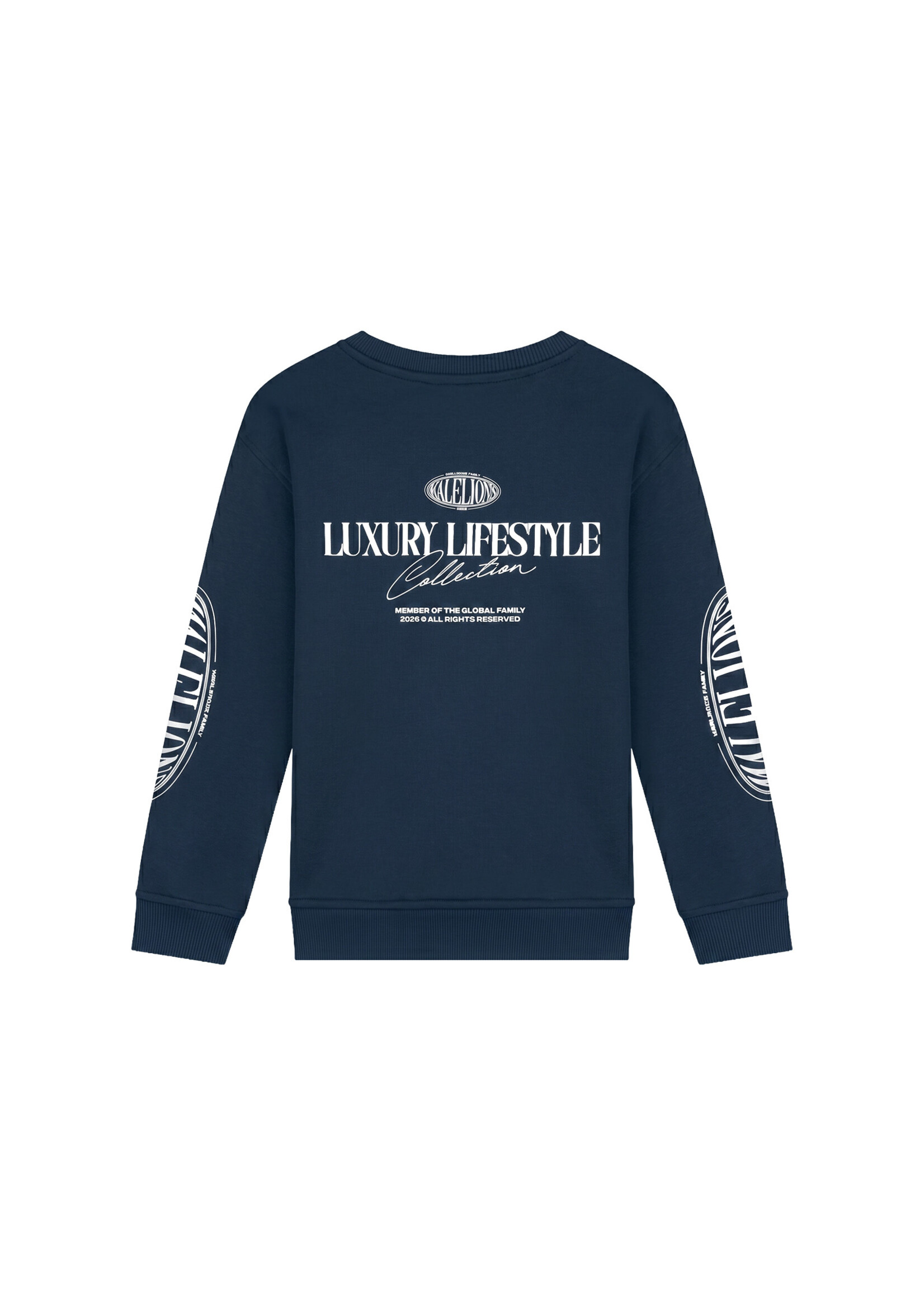 Malelions Sweater Relaxed Lifestyle Sweater (MJA50026005) - donkerblauw