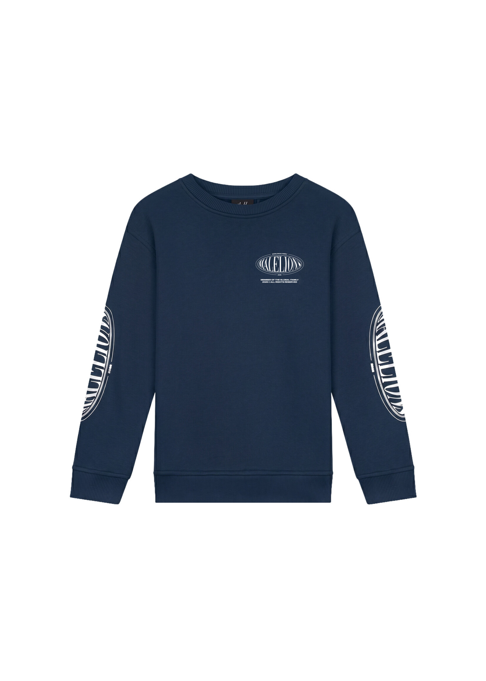 Malelions Sweater Relaxed Lifestyle Sweater (MJA50026005) - donkerblauw