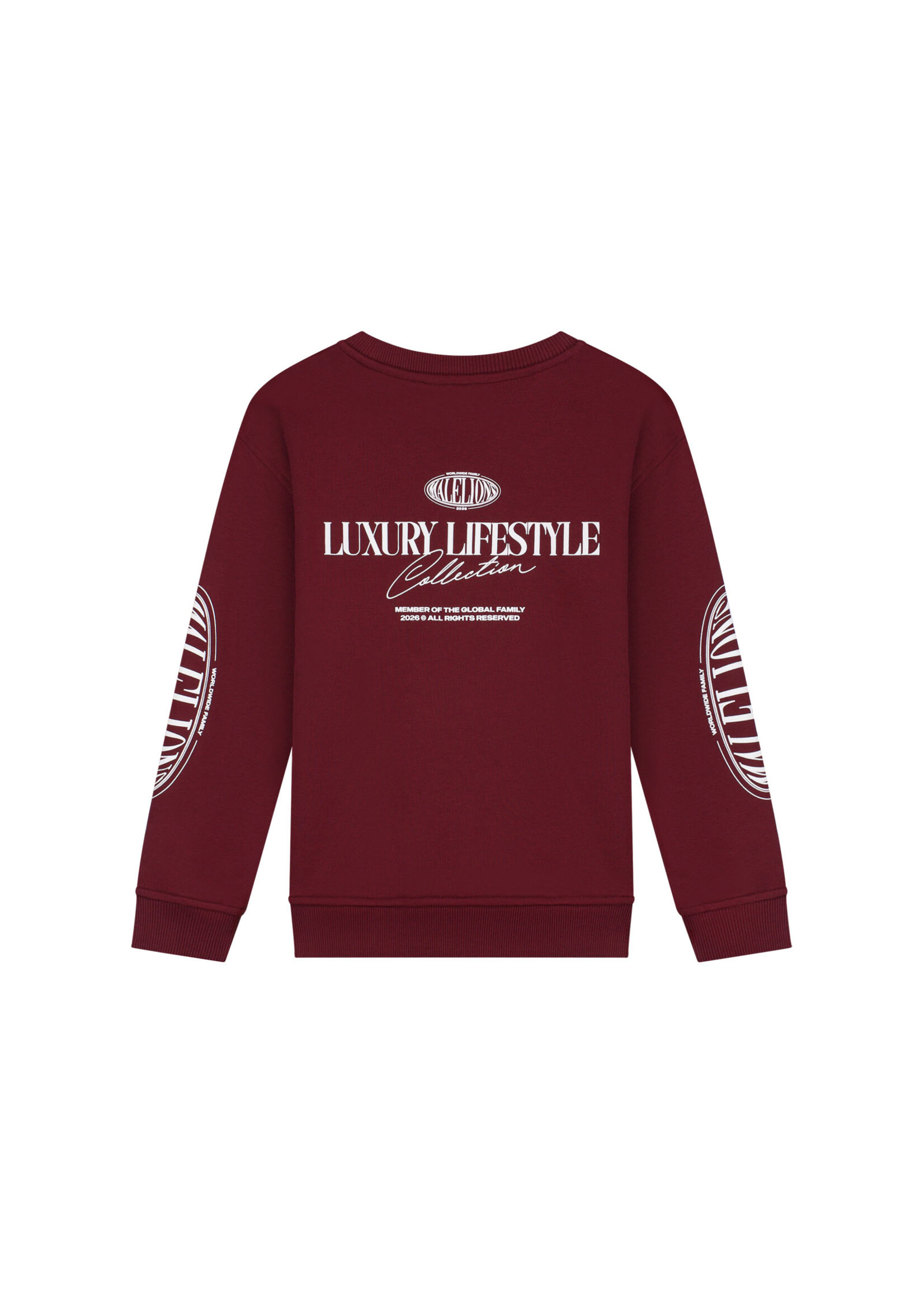 Malelions Sweater Relaxed Lifestyle Sweater (MJA50026005) - bordeaux
