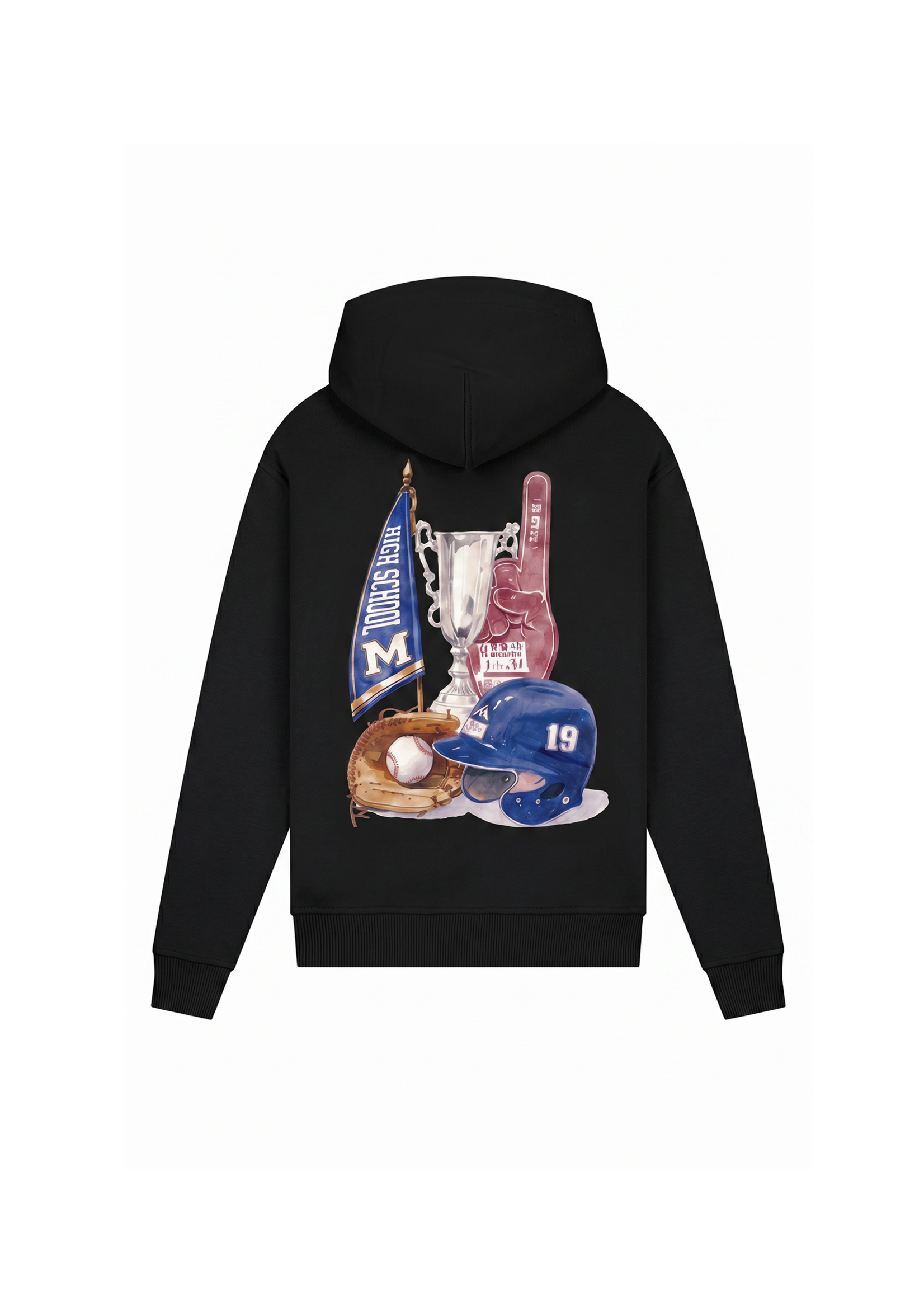 Malelions Hoodie Relaxed Champions Hoodie (MJA50026017) - zwart