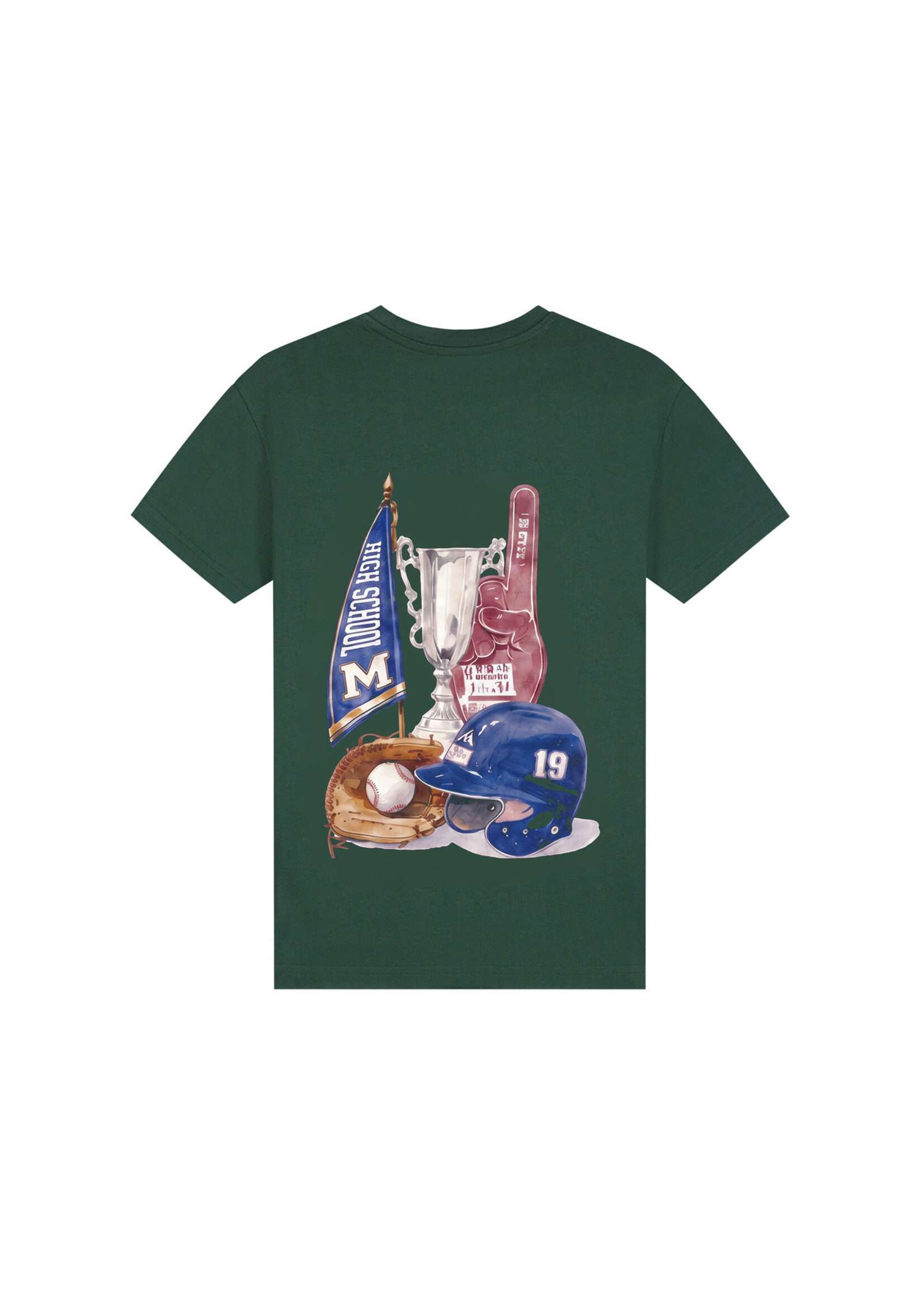 Malelions T-shirt Relaxed Champions T-Shirt (MJA50026019 - groen