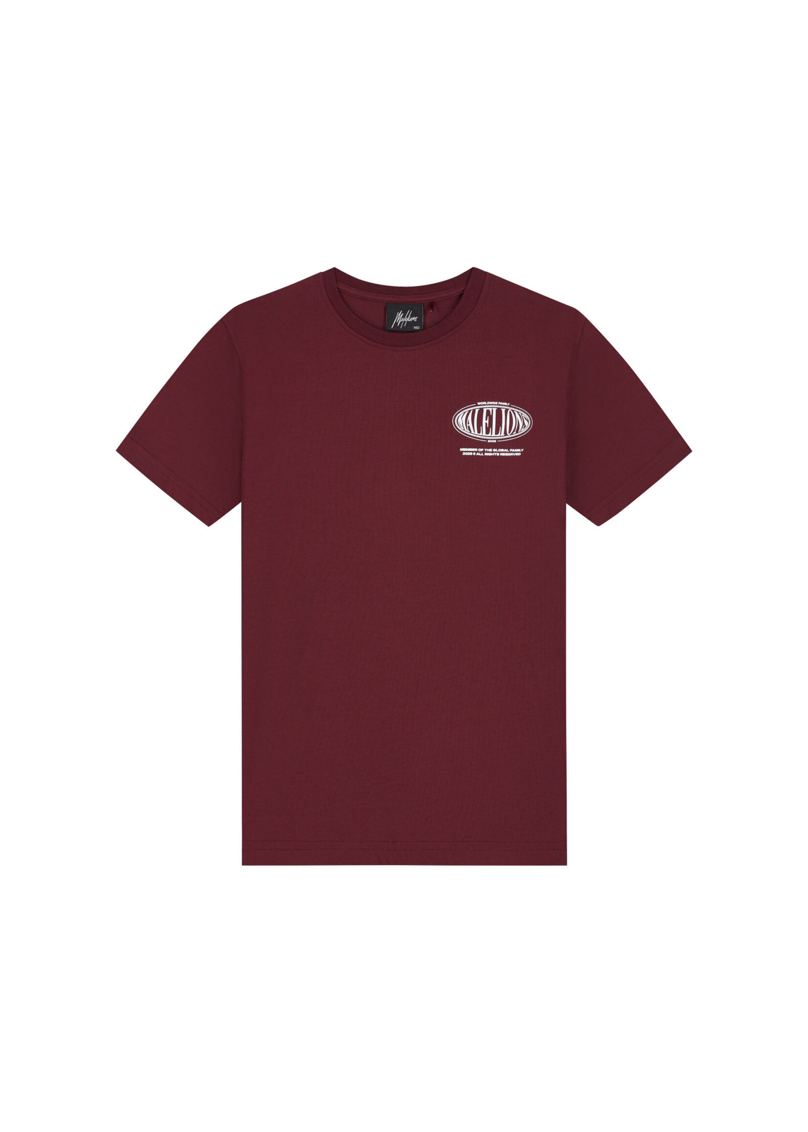 Malelions T-shirt Relaxed Lifestyle T-Shirt (MJA50026009) - bordeaux