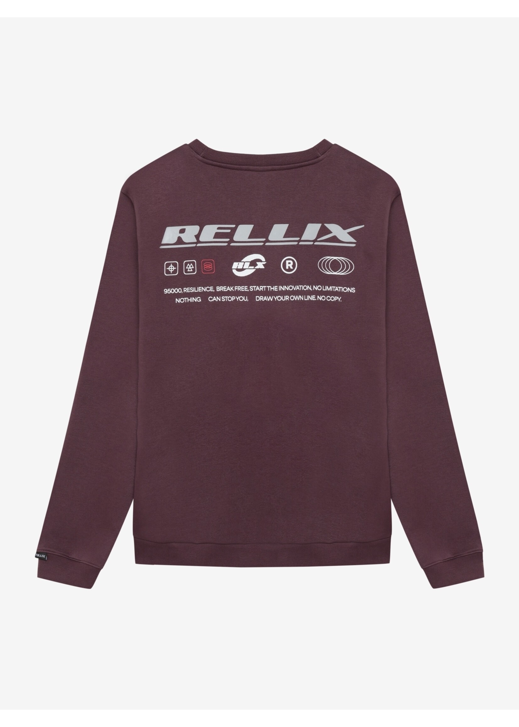 Rellix Sweater Rellix Backprint Brush 940518 - bordeaux
