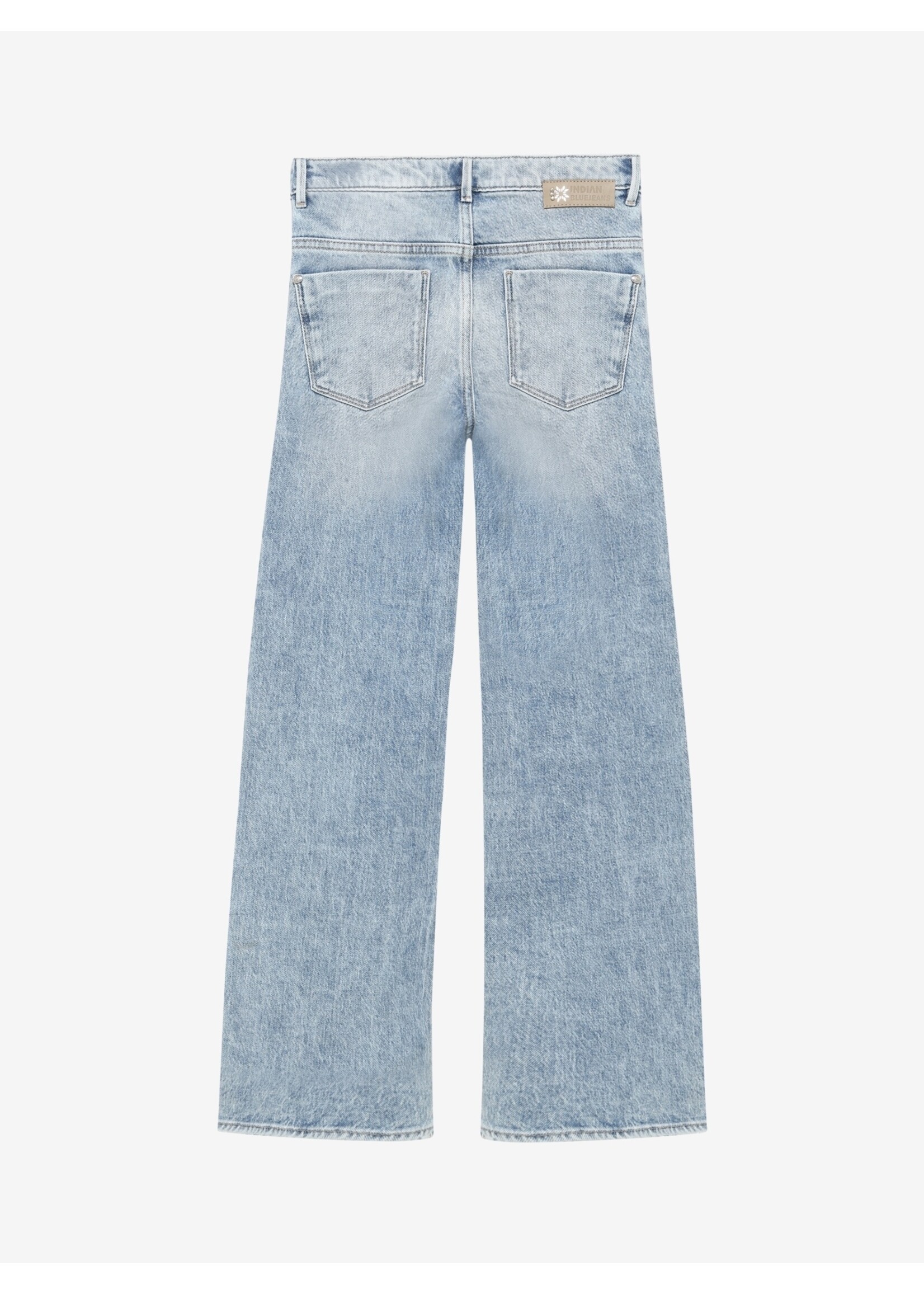 Indian blue jeans  Wide Fit Studs 970908 - medium blauw denim met studs