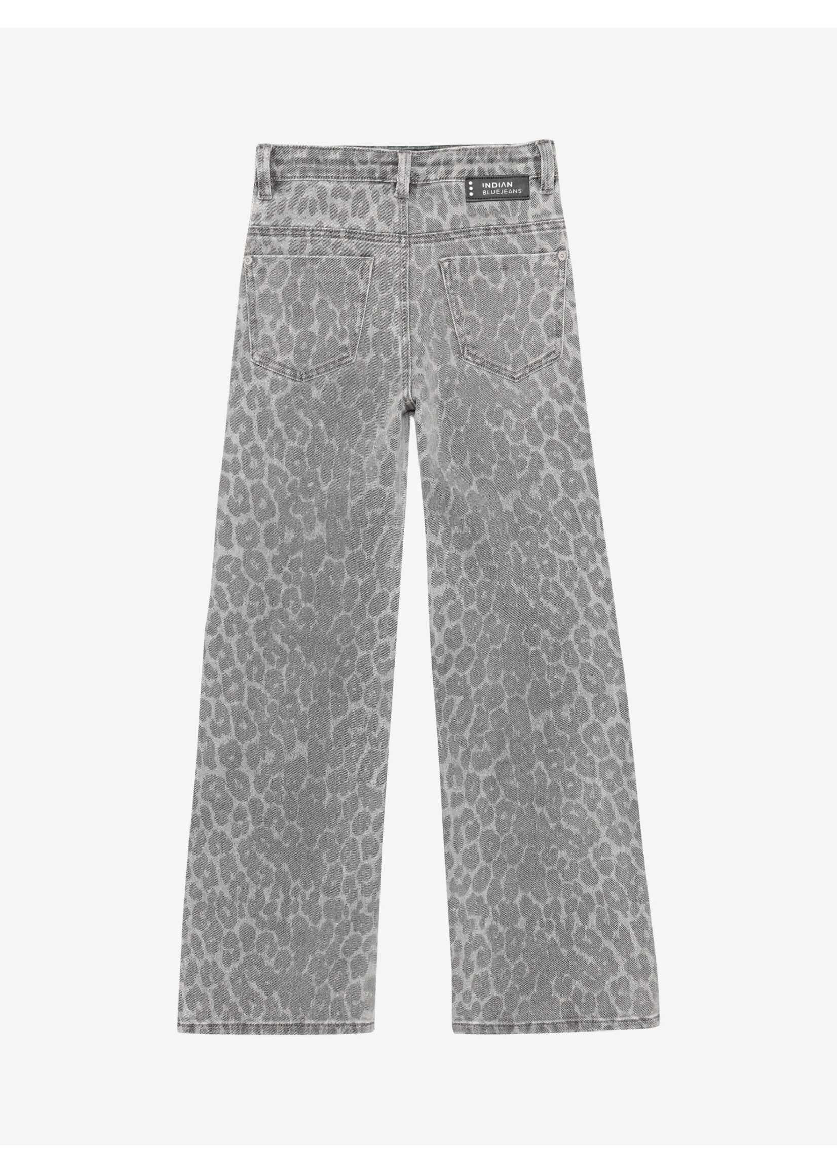 Indian blue jeans Jeans 970906  Wide Fit Print  - grijs met panterprint