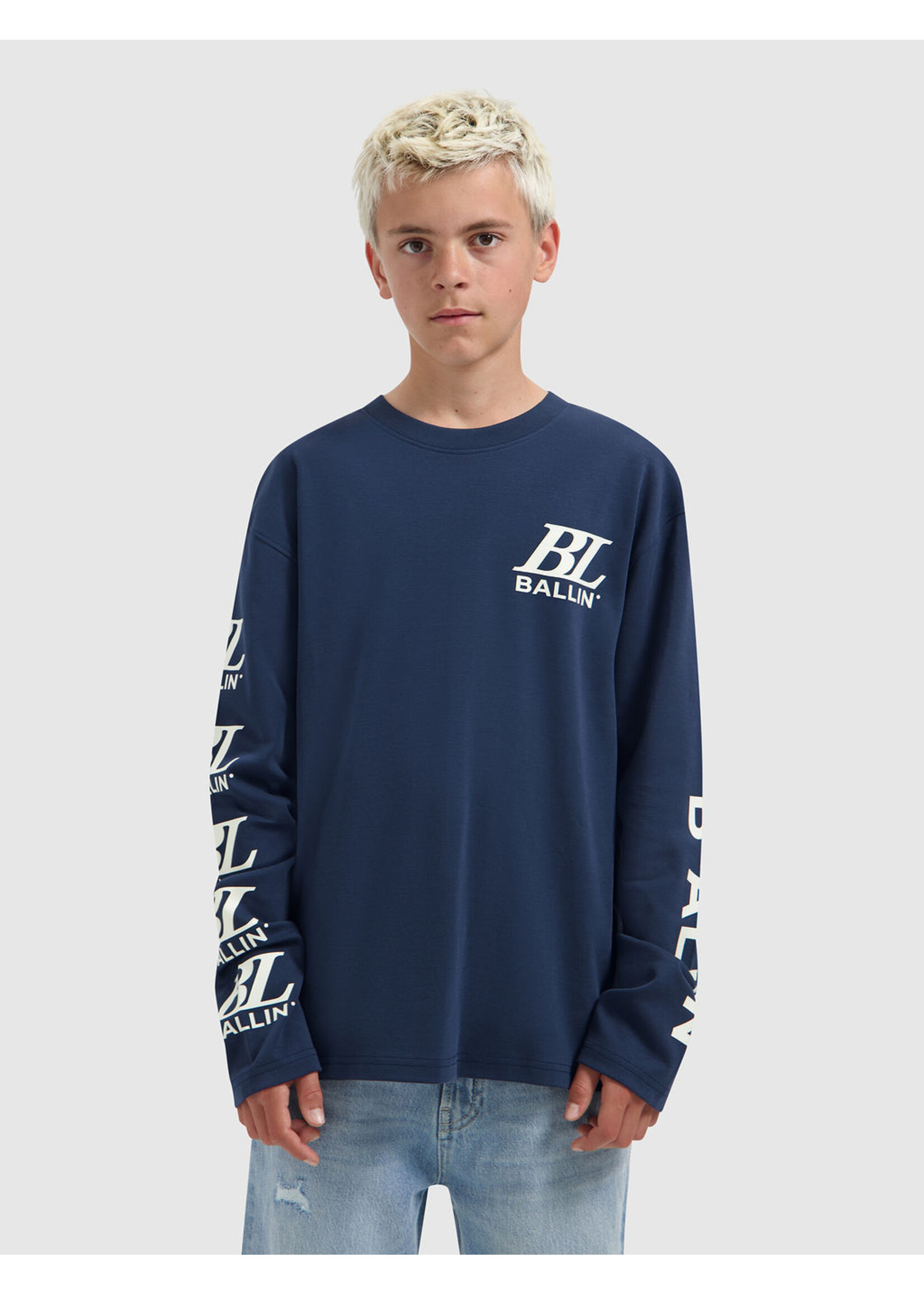 Ballin Longsleeve Junior Monogram  (26037122) - donkerblauw