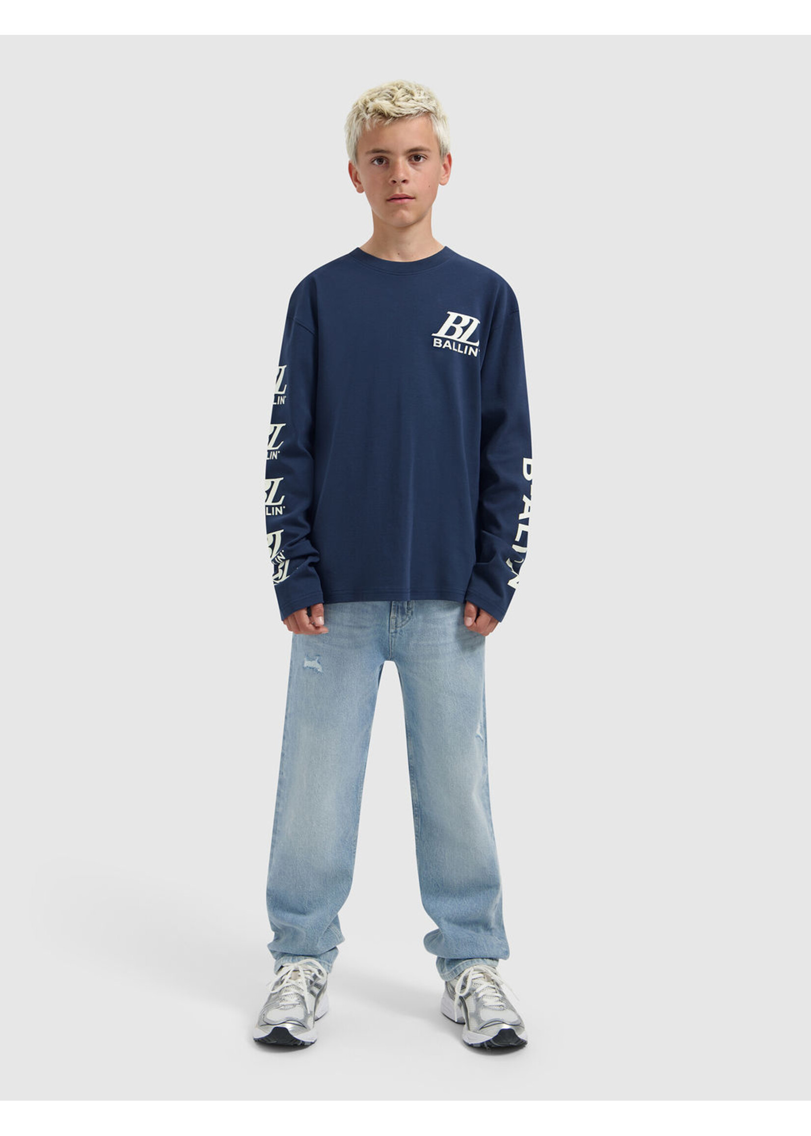 Ballin Longsleeve Junior Monogram  (26037122) - donkerblauw