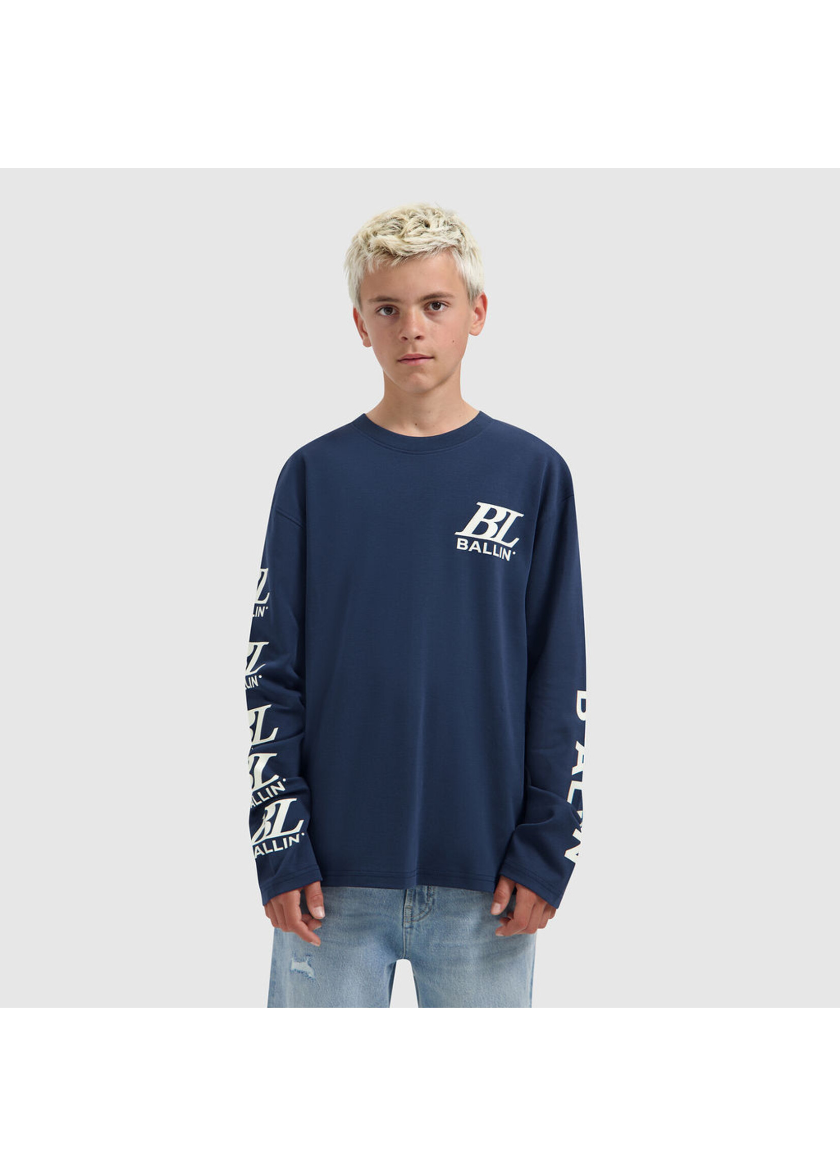 Ballin Longsleeve Junior Monogram  (26037122) - donkerblauw