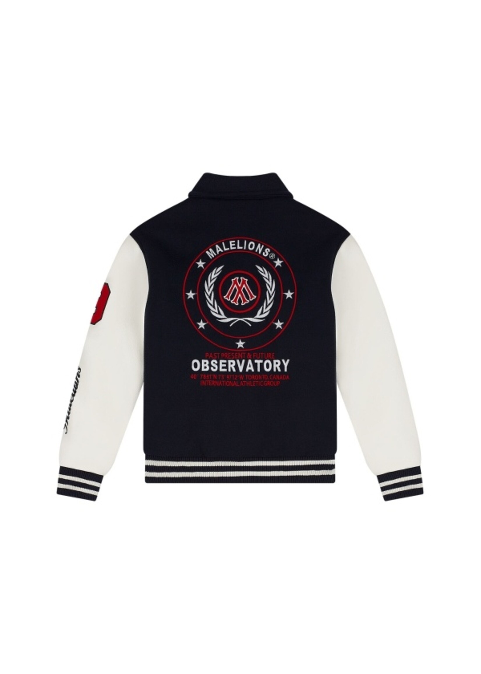 Malelions Baseball Jas Varsity Jacket (MJA50026001) - donkerblauw