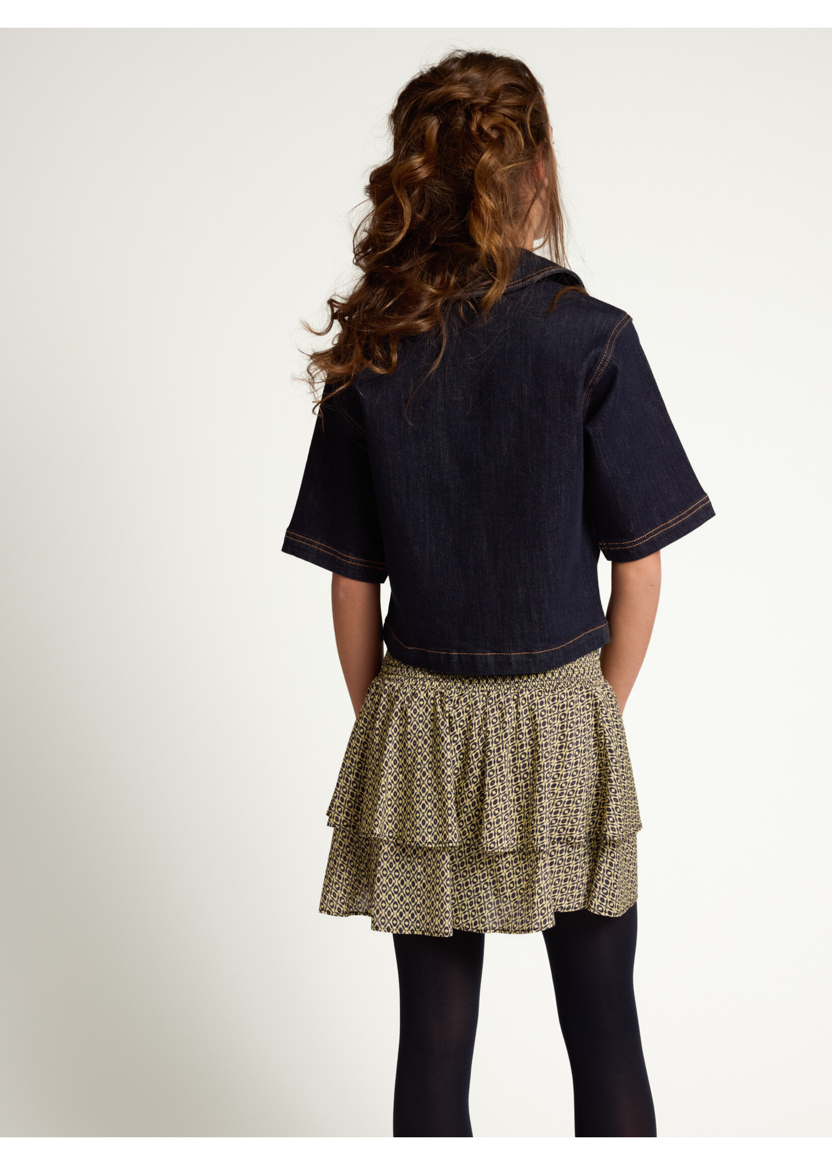 Looxs Denim Top 5107 - donkerblauw denim