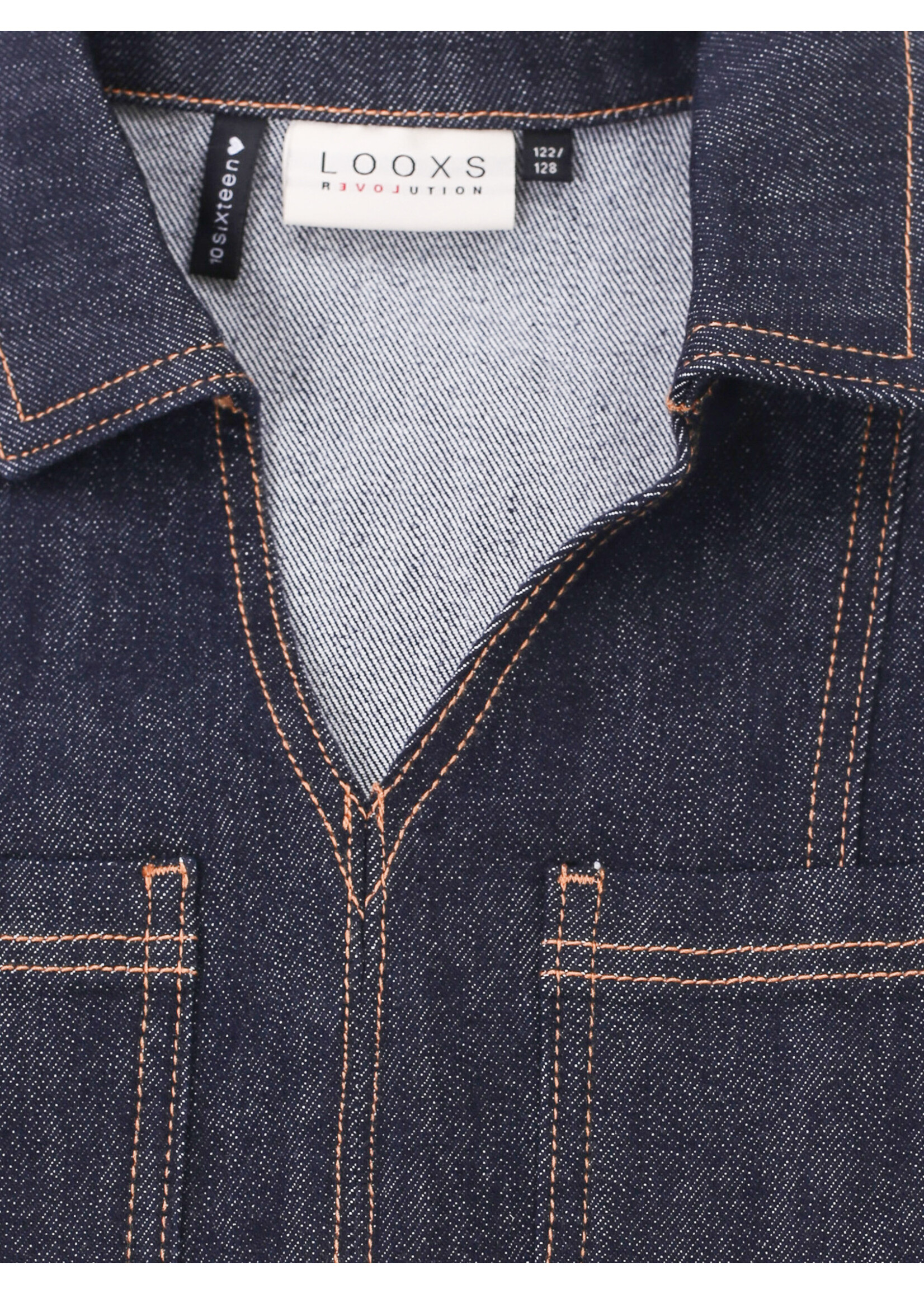 Looxs Denim Top 5107 - donkerblauw denim