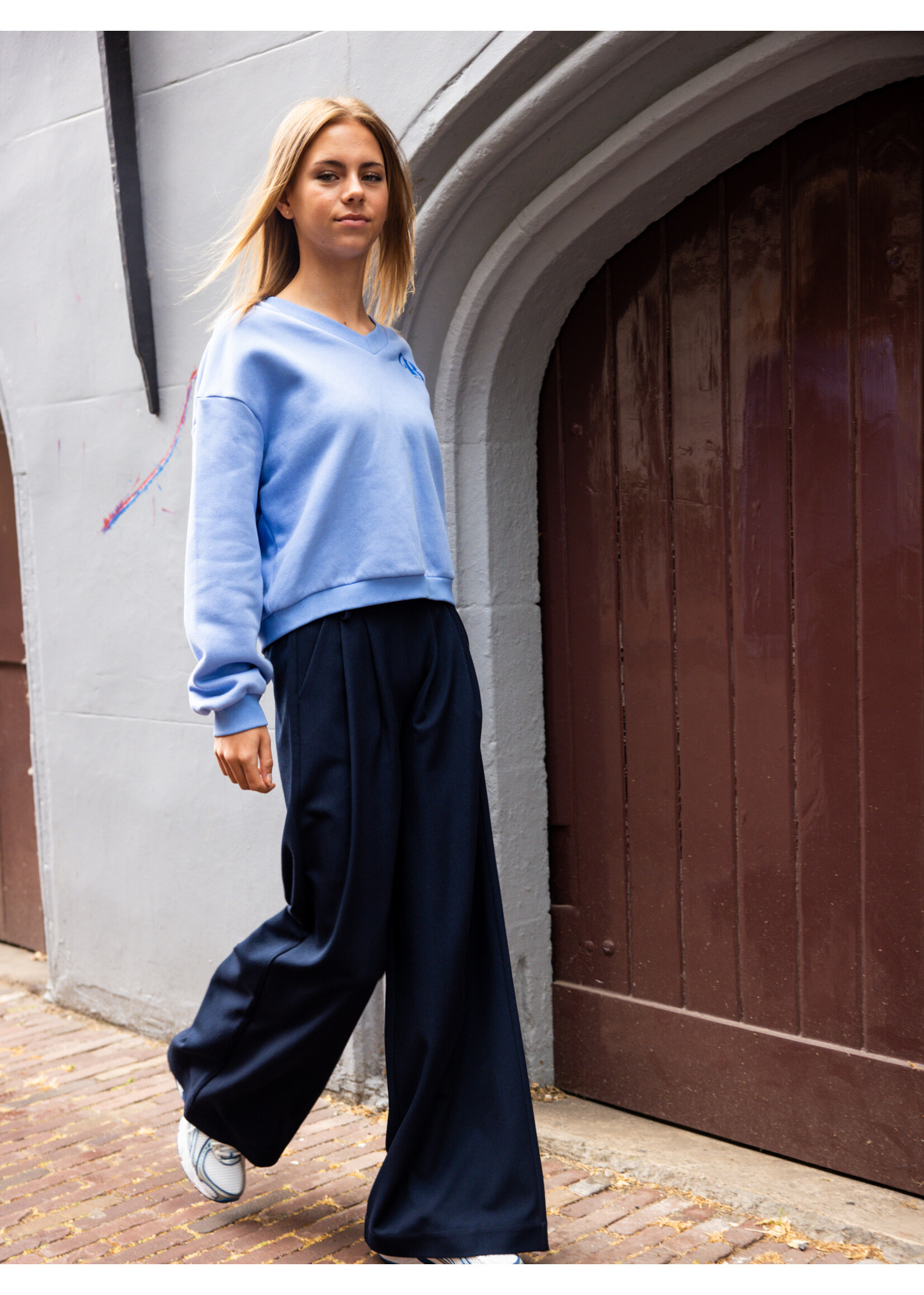 Looxs Broek Wide Leg 5651 - donkerblauw