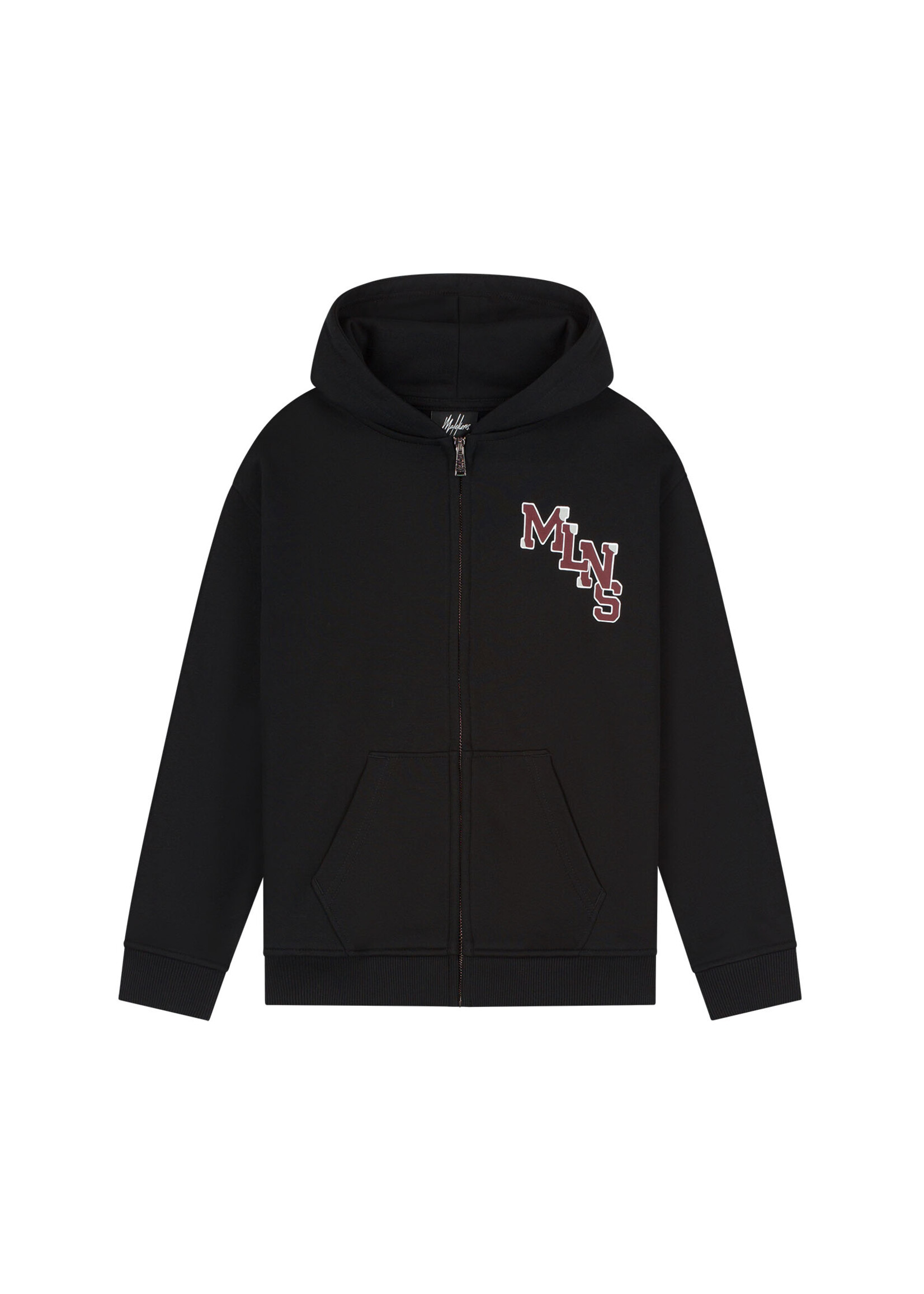 Malelions Hoodie Relaxed College Zip Hoodie (MJB50026013) - zwart