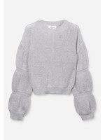 AAIKO Sweater ALOR PAN - grijs gemêleerd