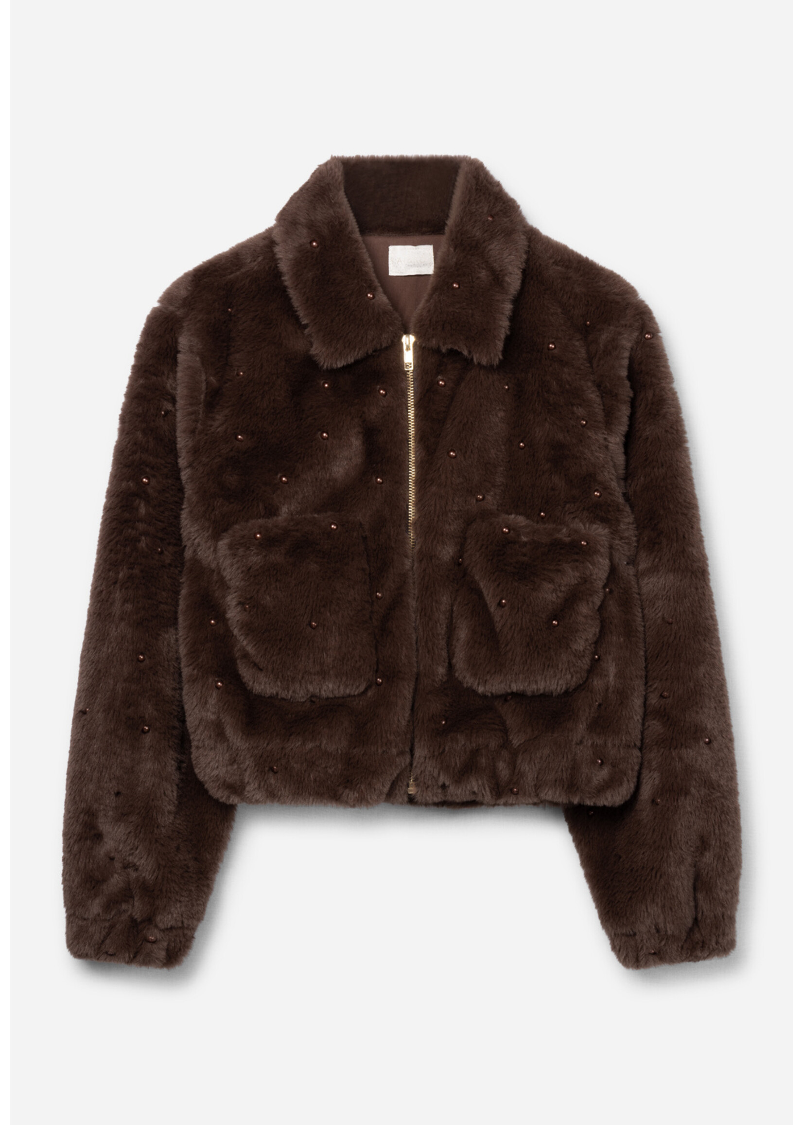 AAIKO Jasje fake fur lione - fudge