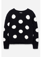 AAIKO Sweater ORIS DOTS - zwart