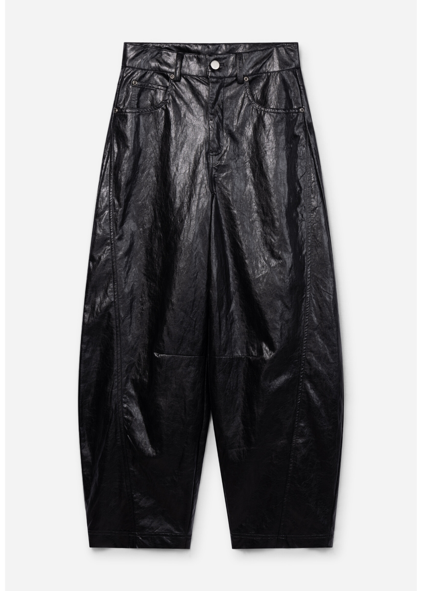AAIKO Broek QUINN PU leer - zwart