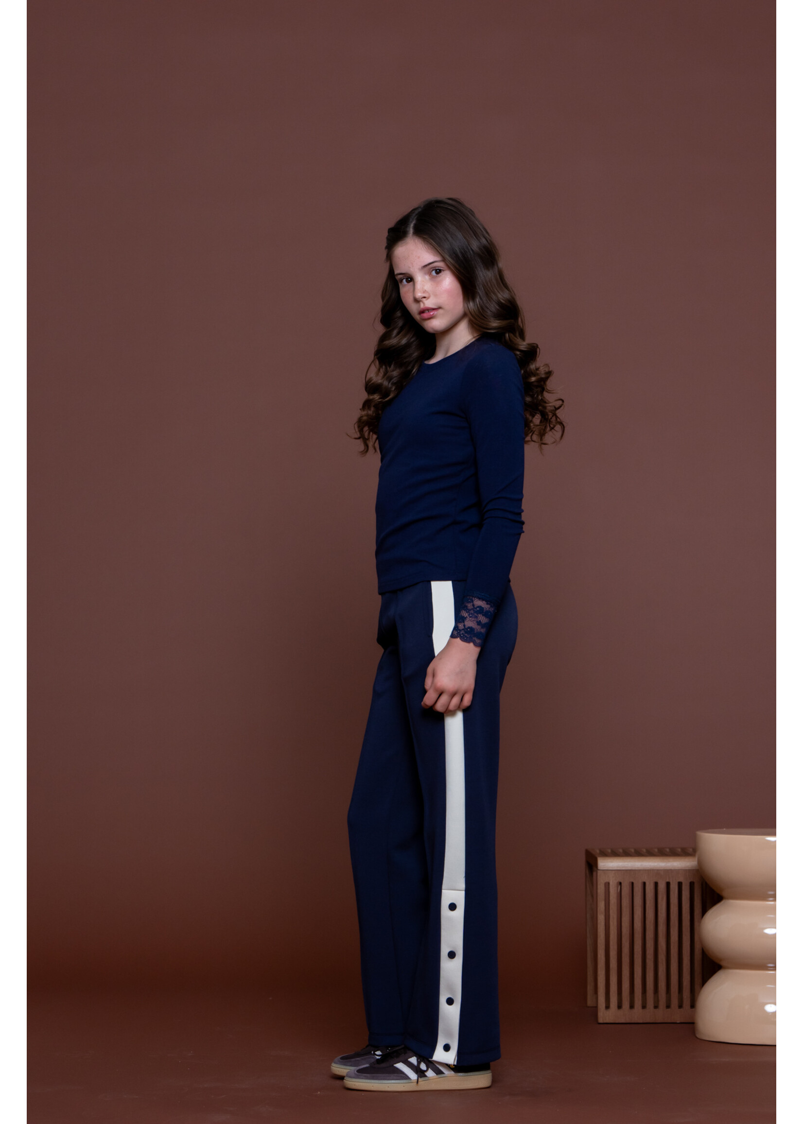 Geisha Joggingbroek 61527 buttons - donkerblauw