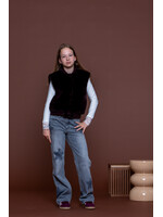 Geisha Jeans 61628 wide leg - grijs denim