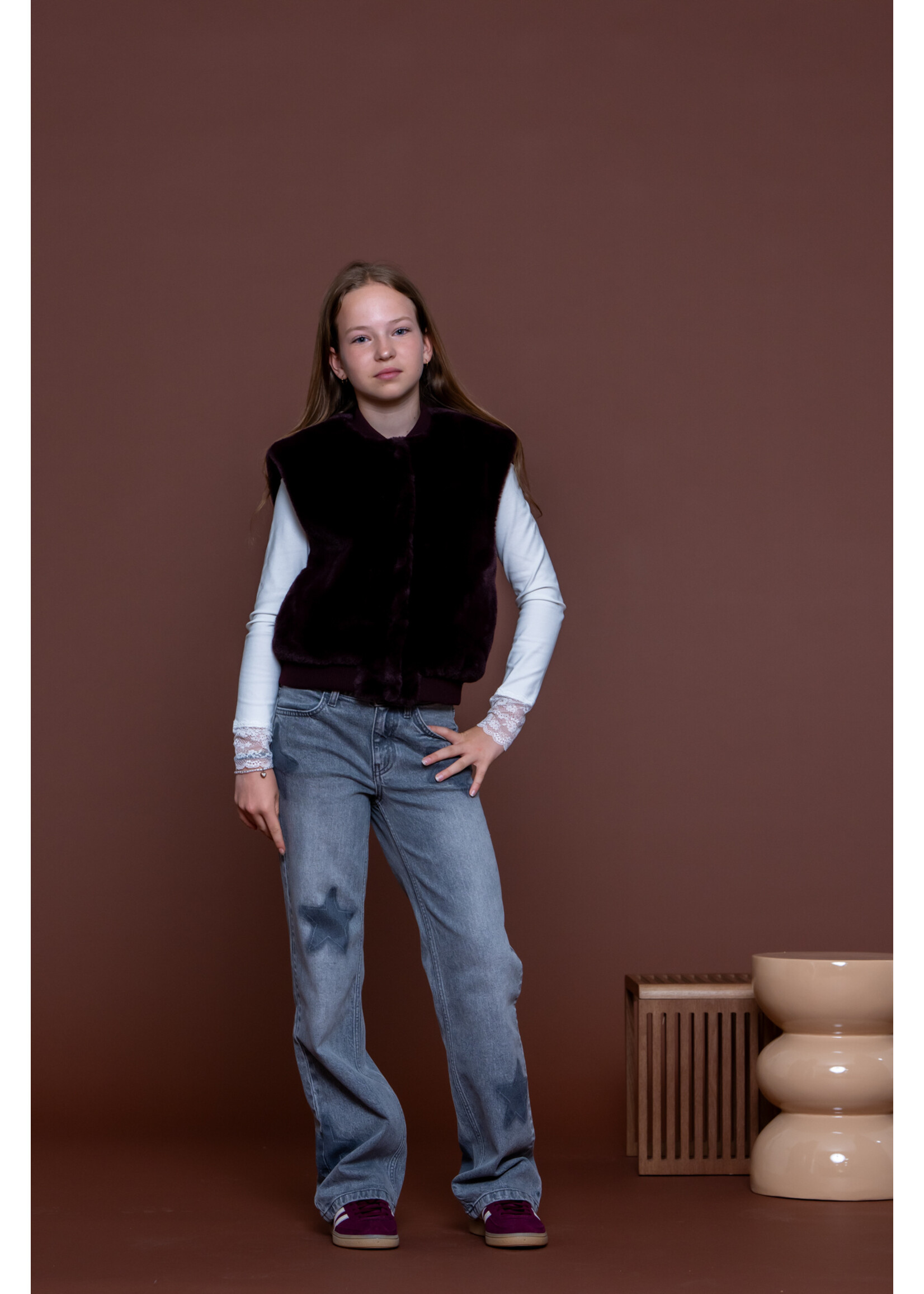 Geisha Jeans 61628 wide leg - grijs denim