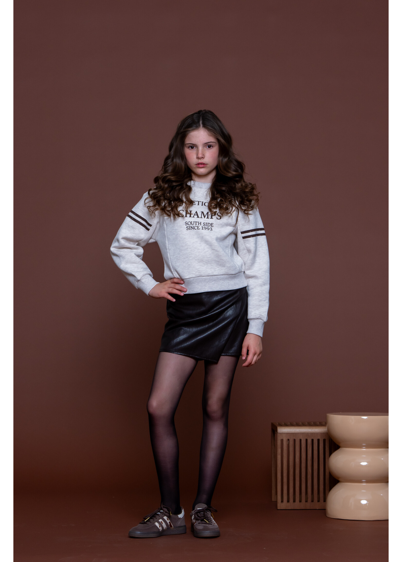 Geisha Korte broek pu leer 61640 - bruin
