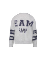 Geisha SweaterBig backprint 62631 - grijs melange/donkerblauw