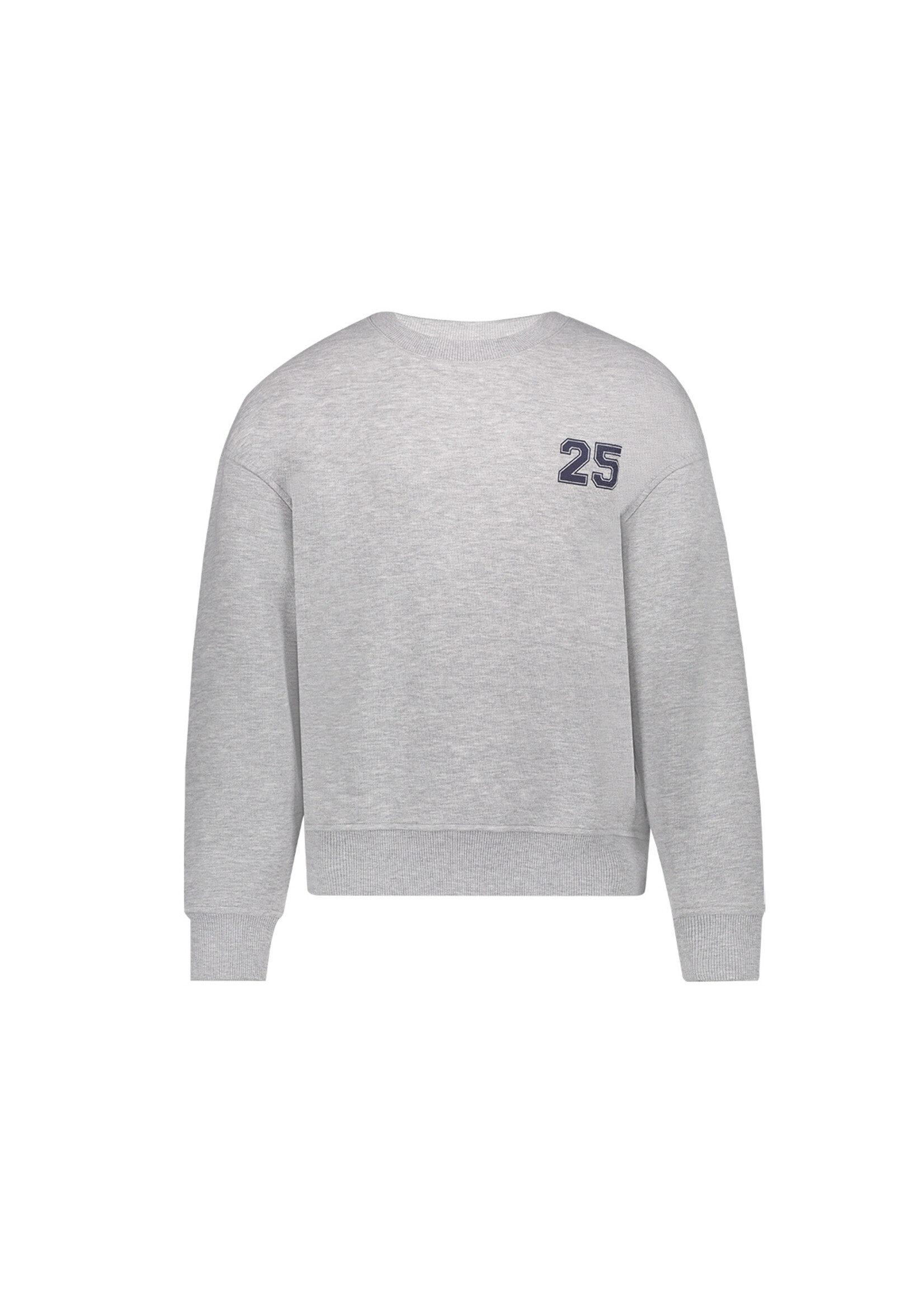 Geisha SweaterBig backprint 62631 - grijs melange/donkerblauw